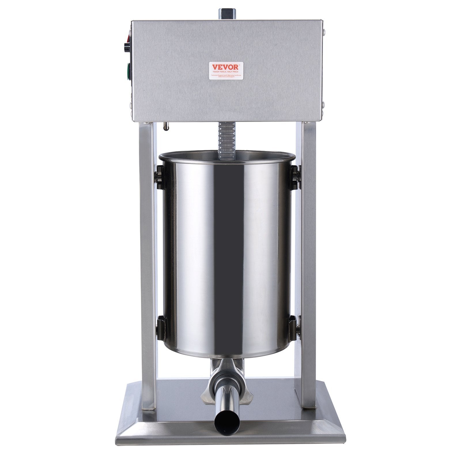 VEVOR Electric Sausage Stuffer, 12 L / 25 LBS Vertical Meat Stuffer, 200W Motor, Stepless Speed Control and Foot Pedal, Made of Food-grade 304 Stainless Steel, 5 Stuffing Tubes for Home, Commercial 10