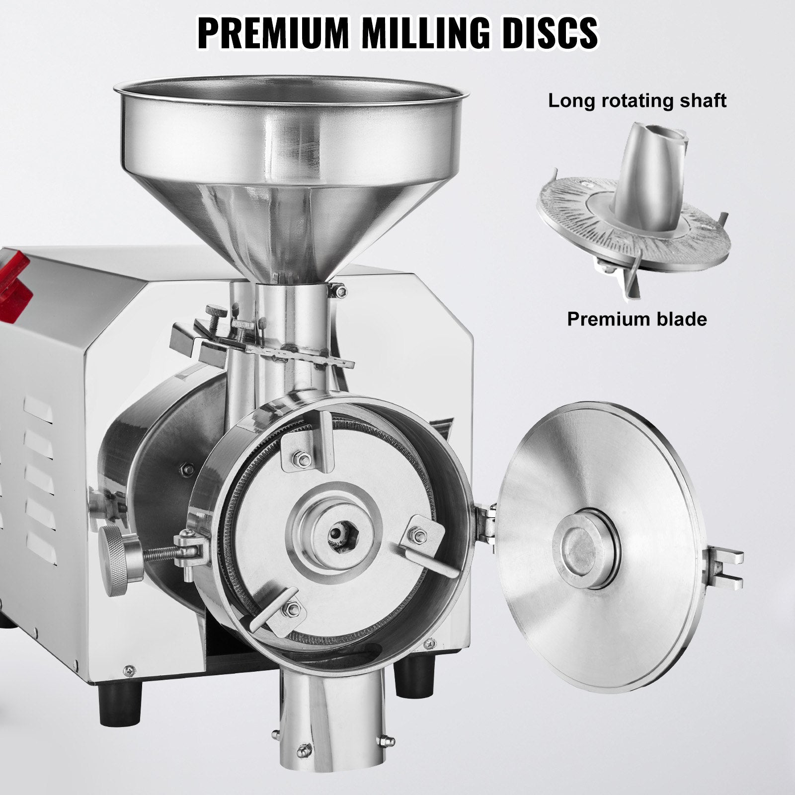 VEVOR Grain Grind Mill Grain Grinding Machine 2200W Food Processing Machinery 5