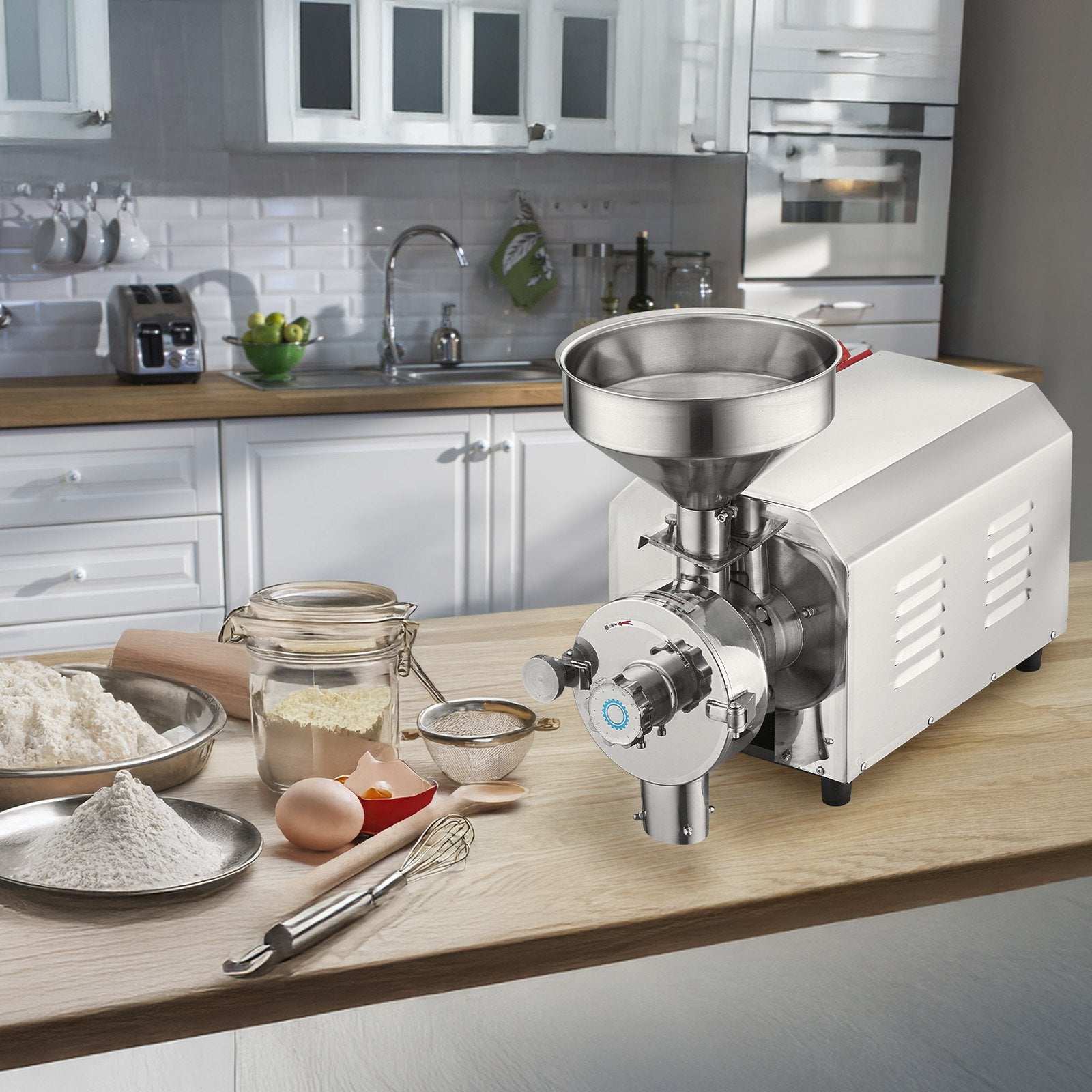 VEVOR Grain Grind Mill Grain Grinding Machine 3000W Food Processing Machinery 8