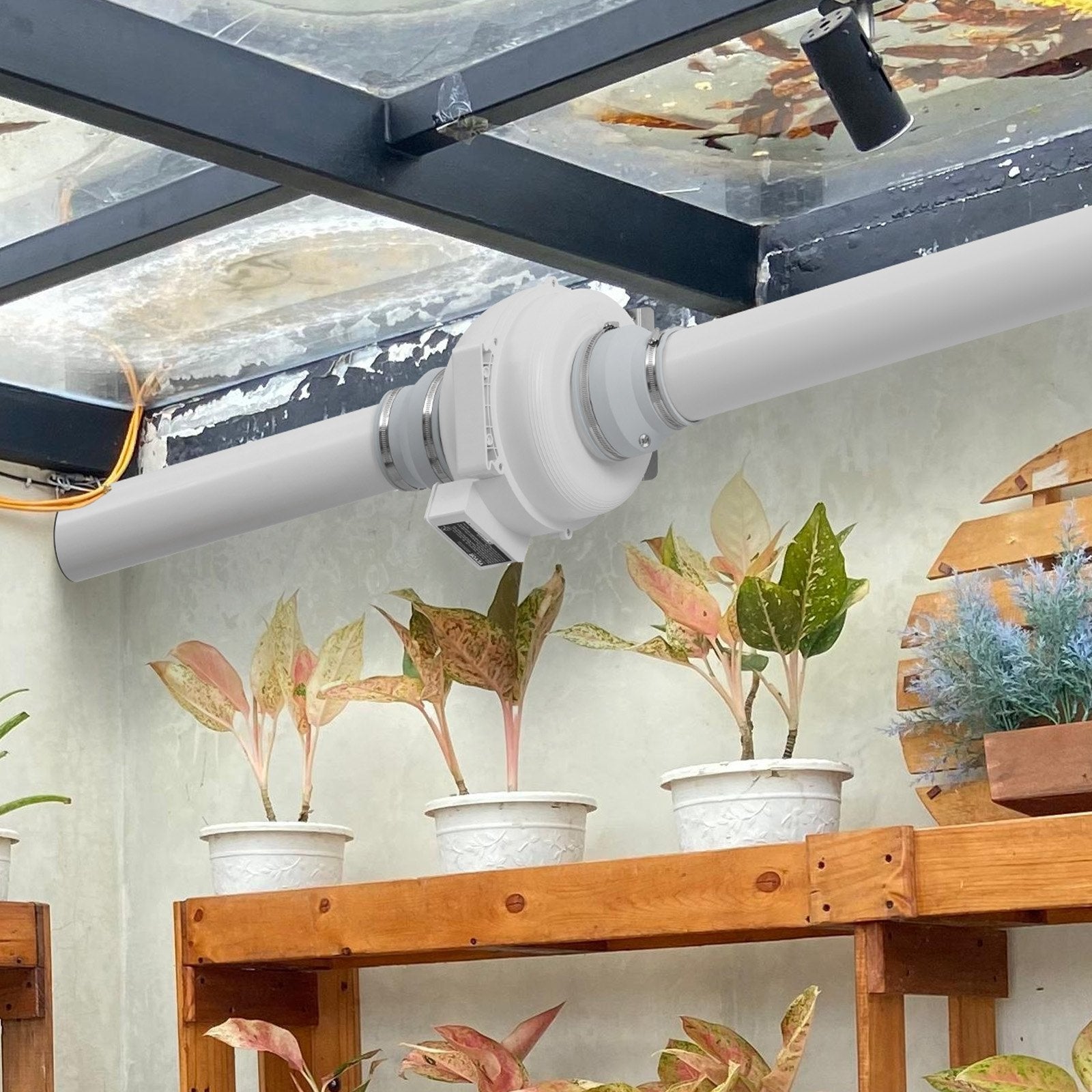 VEVOR 6" to 4.5" Radon Mitigation Fan System Kit Quiet 380 CFM Inline Duct Fan 8