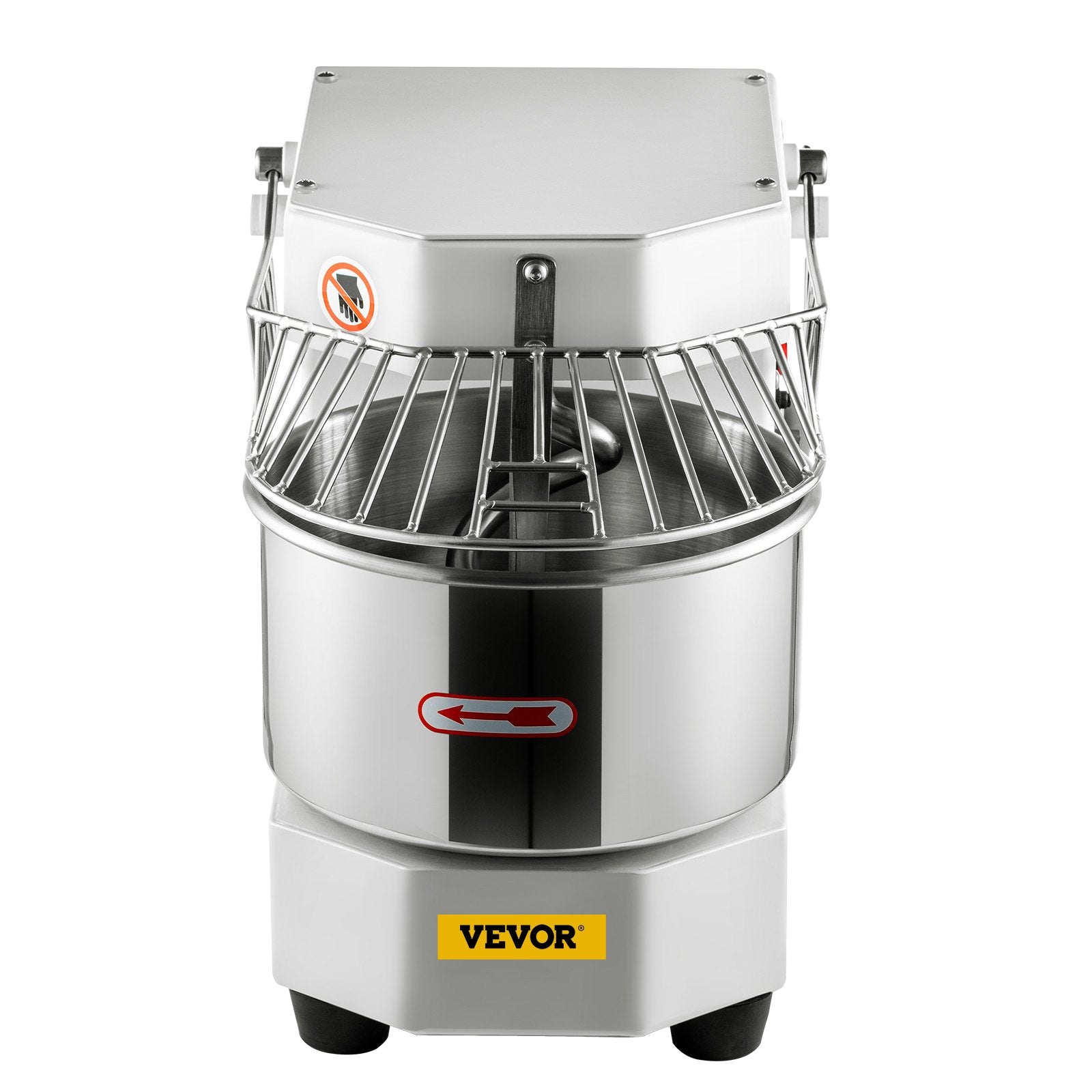 VEVOR Commercial Dough Food Mixer, 8L Large Capacity Stainless Steel Mixer with Bowel, Hook, Shield, Reset Button, 450W Tilt-Head Kitchen Dough Mixers for Cake, Cream, Egg Fluid, Fillings 10