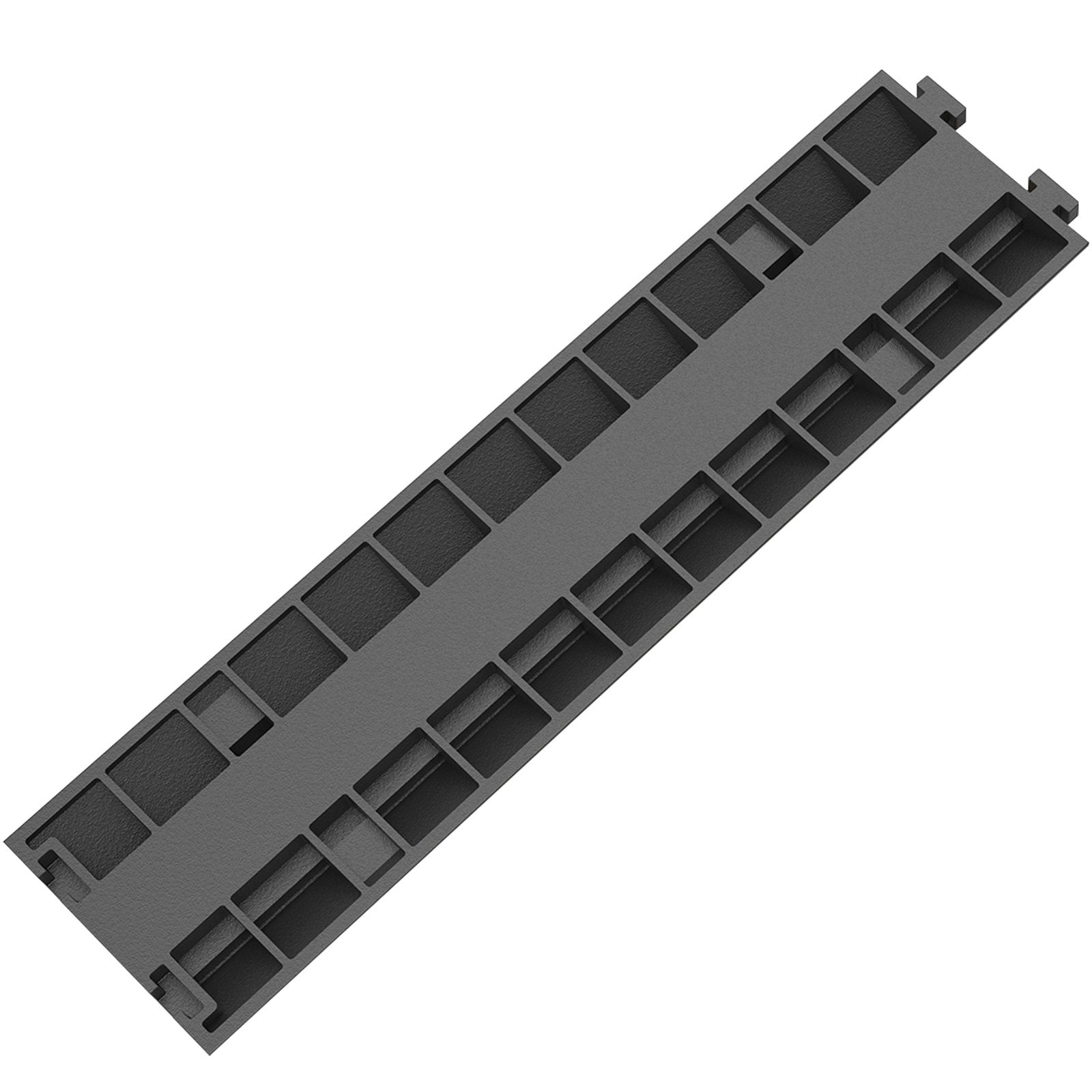 VEVOR Cable Protector Ramp, 5 Packs 2 Channels Speed Bump Hump, Rubber Modular Speed Bump Rated 11000 LBS Load Capacity, Protective Wire Cord Ramp Driveway Rubber Traffic Speed Bumps Cable Protector 11