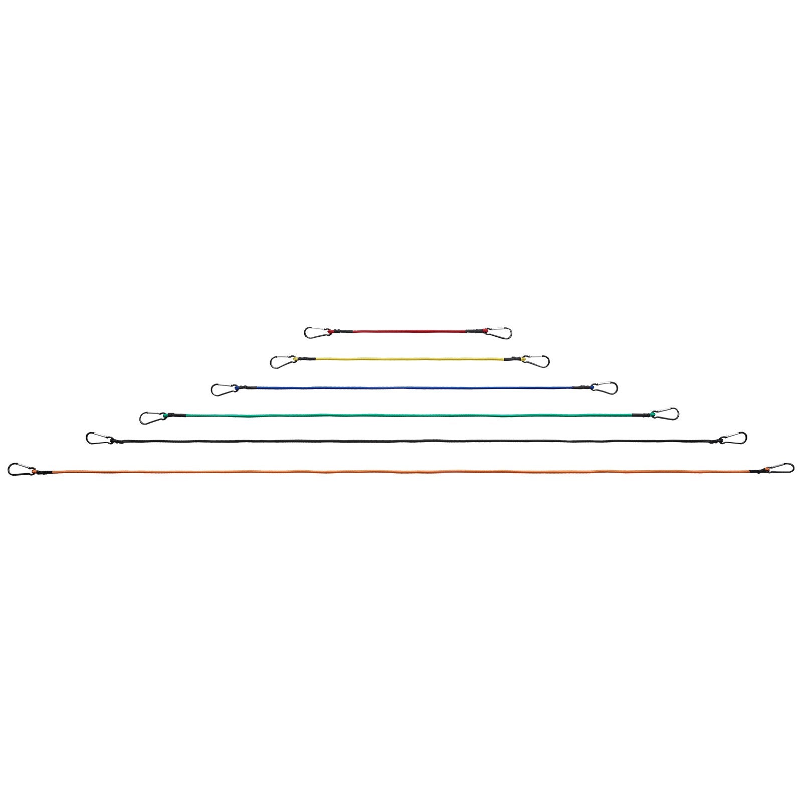 VEVOR 30 Pcs Bungee Cords Set 8mm Heavy Duty Bungee Straps with Steel Carabiners 10