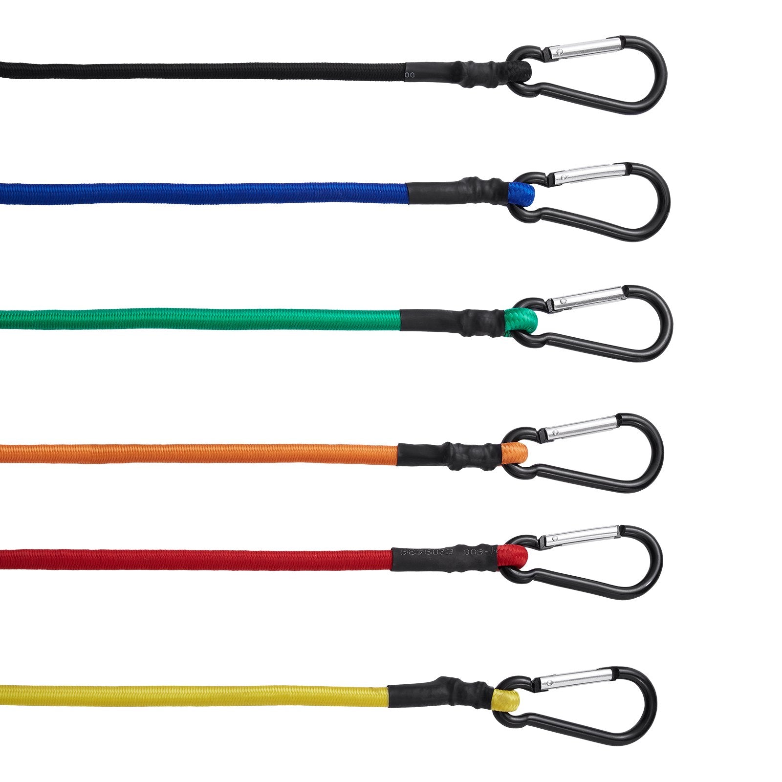 VEVOR 30 Pcs Bungee Cords Set 8mm Heavy Duty Bungee Straps with Steel Carabiners 11