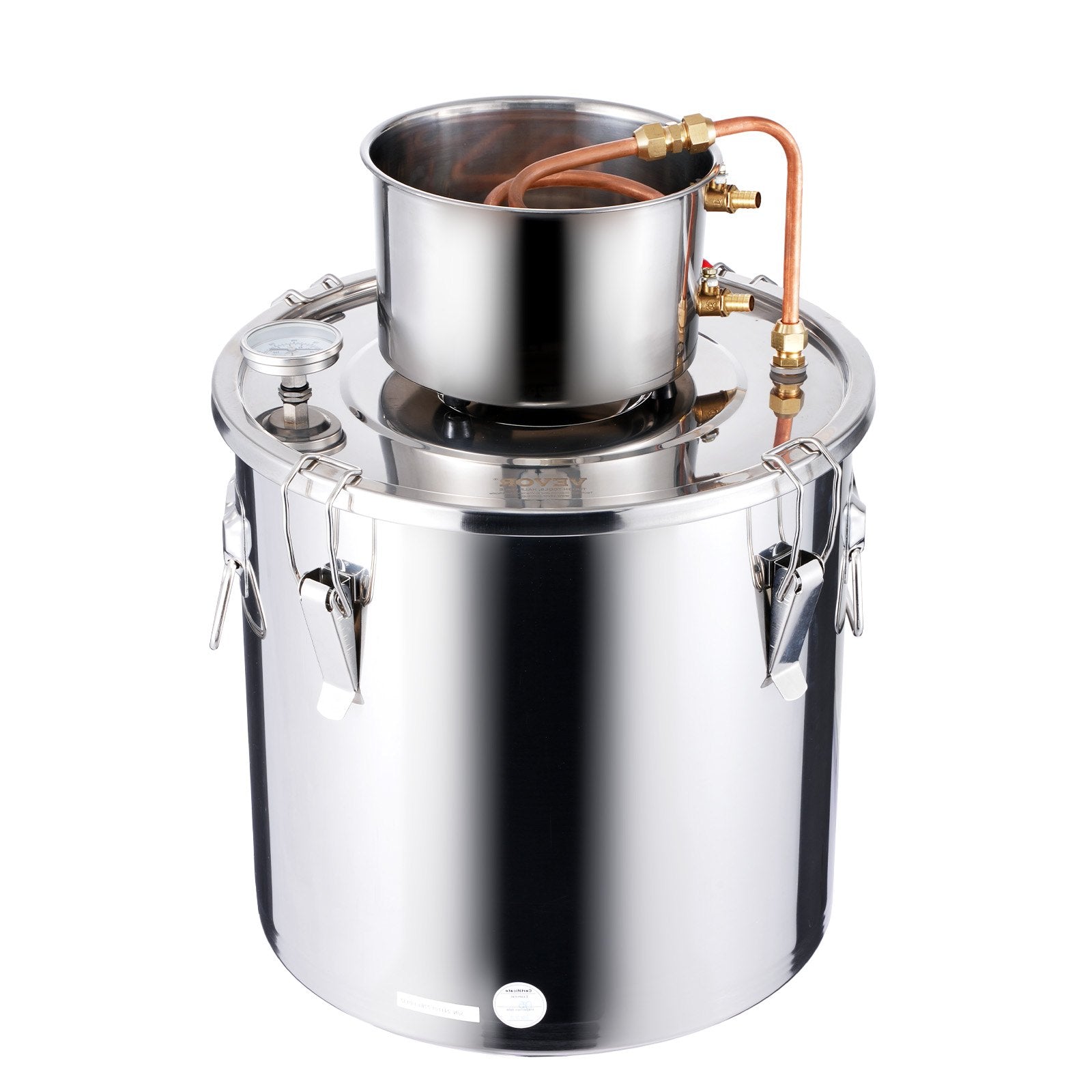 VEVOR Moonshine Still 8 Gal Water Alcohol Distiller Brewing Kit Stainless Steel 11