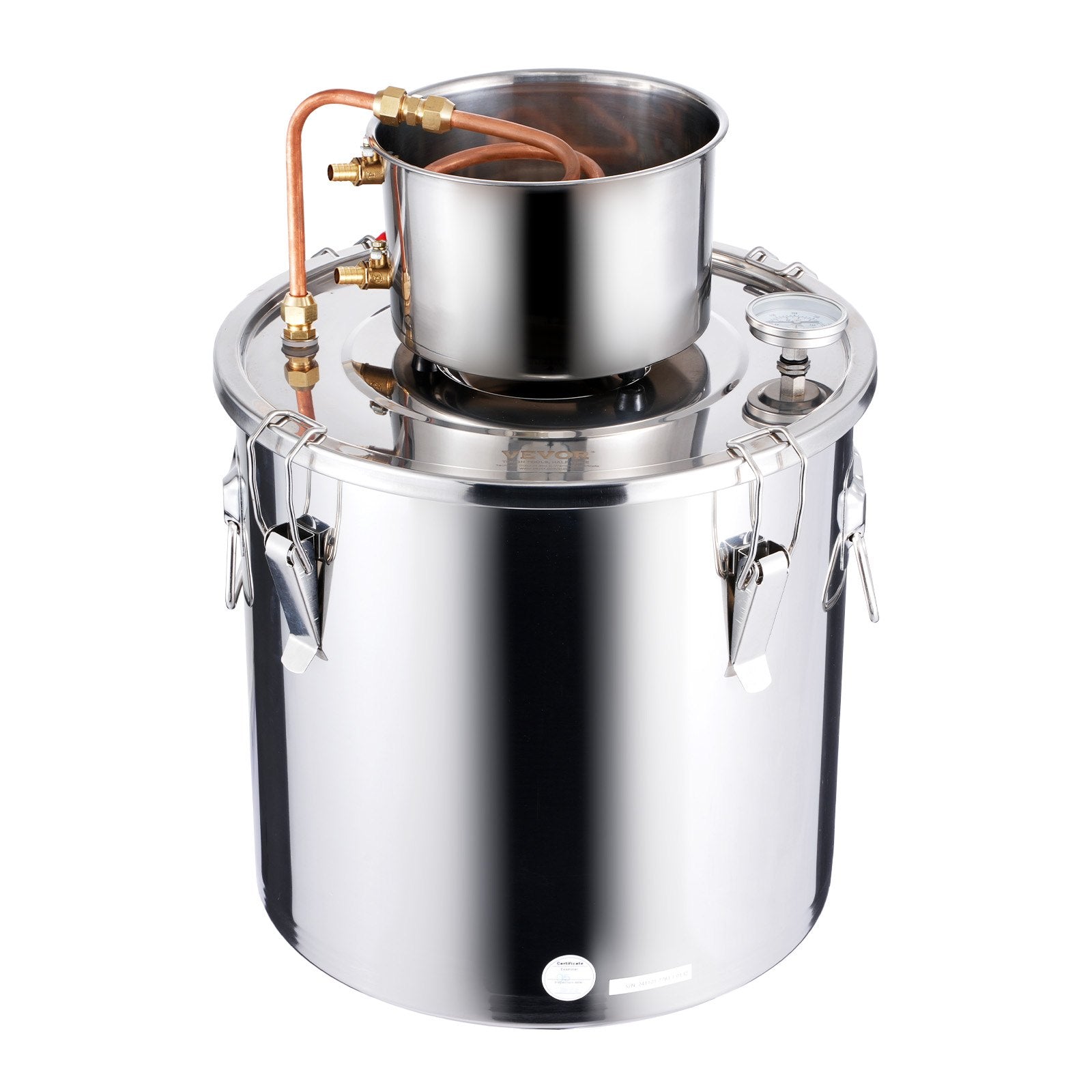 VEVOR Moonshine Still 8 Gal Water Alcohol Distiller Brewing Kit Stainless Steel 9