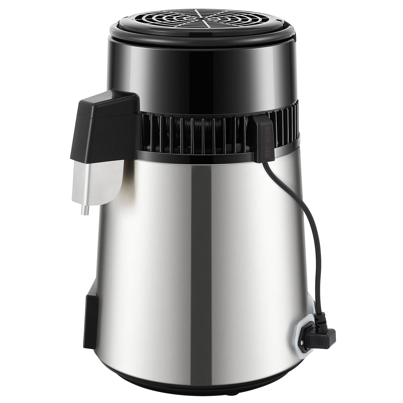 VEVOR 4L Water Distiller 1.5L/H Distilled Water Maker Timing Dual-Temp Silver 9
