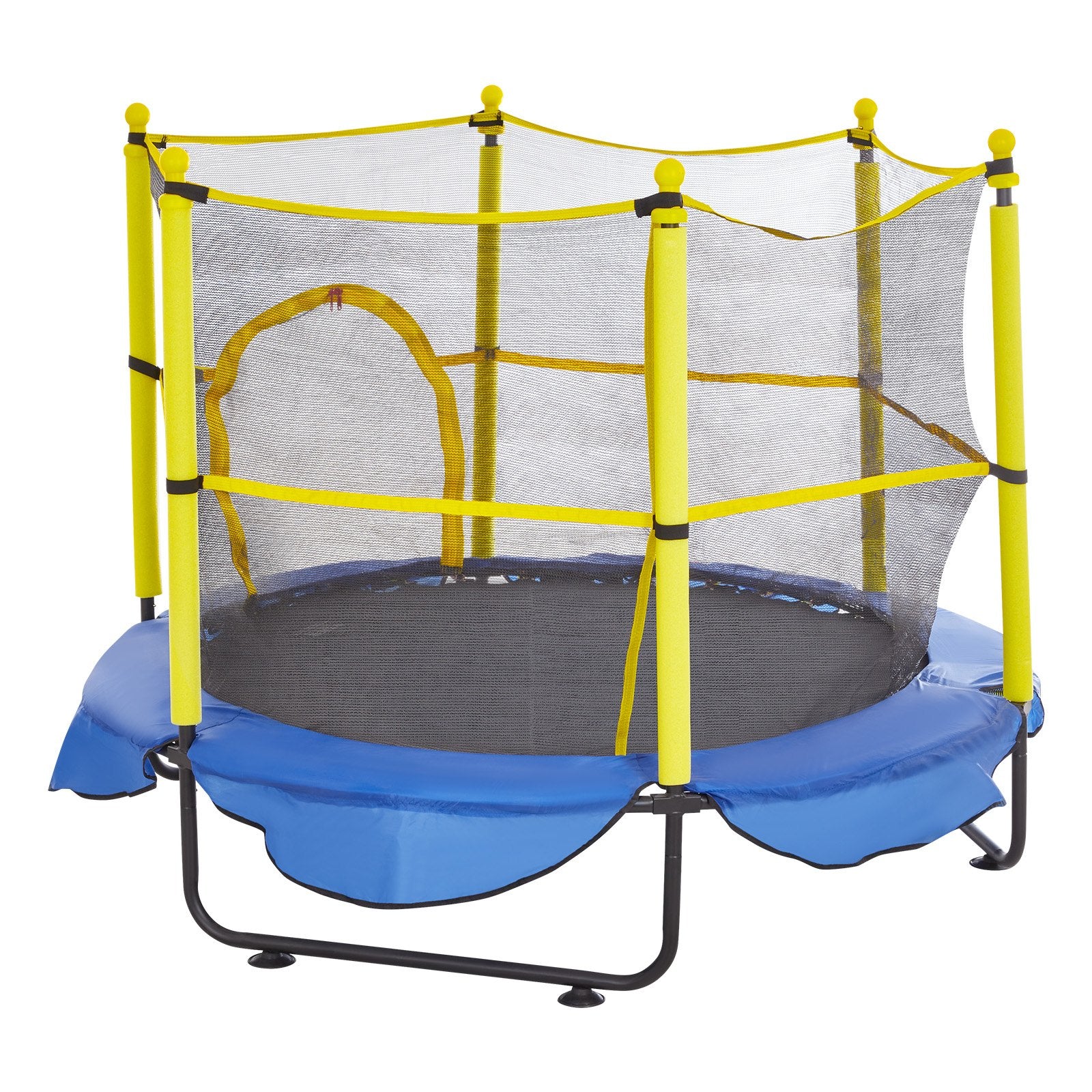 VEVOR 5FT Trampoline for Kids, 60" Indoor Outdoor Trampoline with Safety Enclosure Net, Basketball Hoop and Ocean Balls, Mini Toddler Recreational Trampoline Birthday Gifts for 3+ Years Kids 9