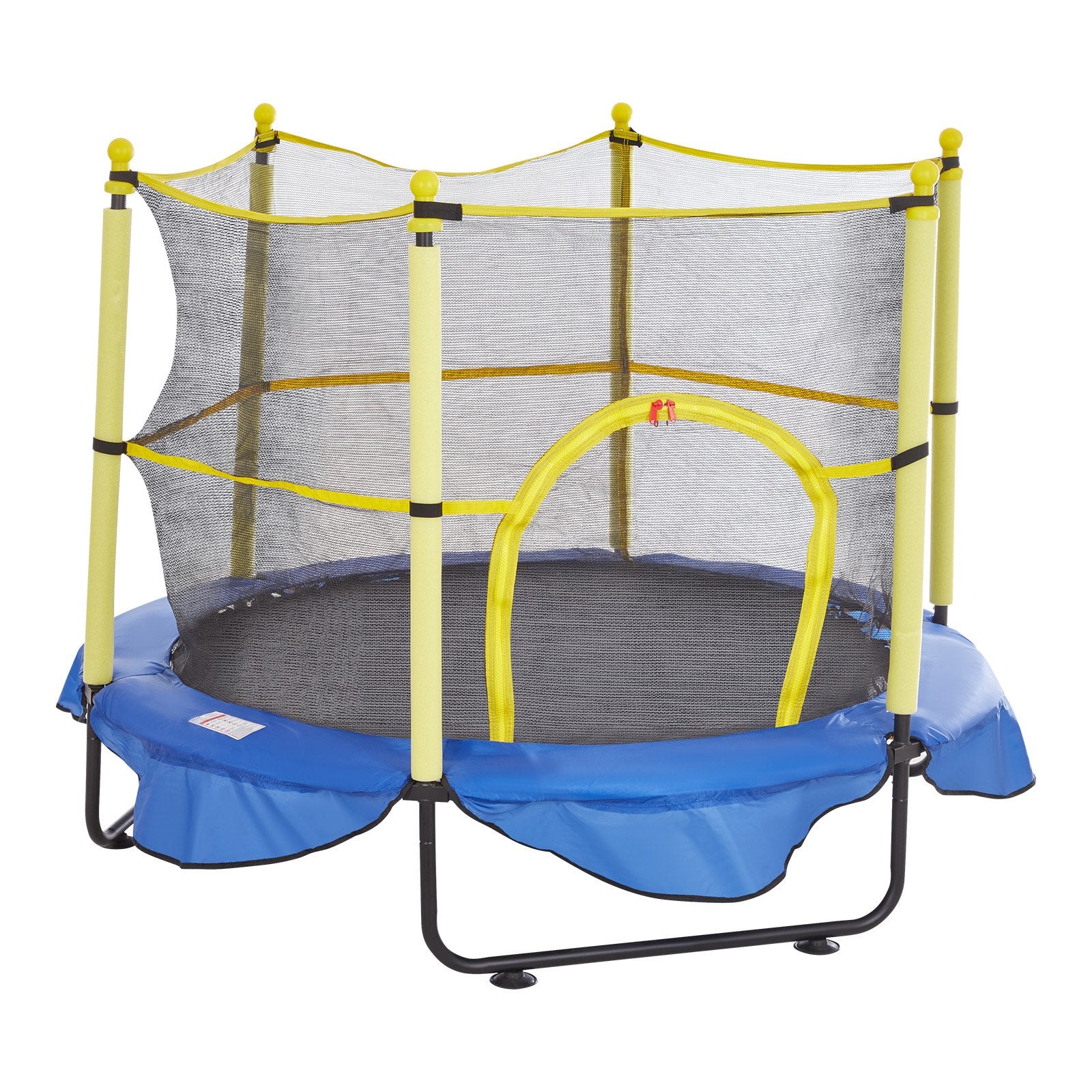 VEVOR 5FT Trampoline for Kids, 60" Indoor Outdoor Trampoline with Safety Enclosure Net, Basketball Hoop and Ocean Balls, Mini Toddler Recreational Trampoline Birthday Gifts for 3+ Years Kids 11