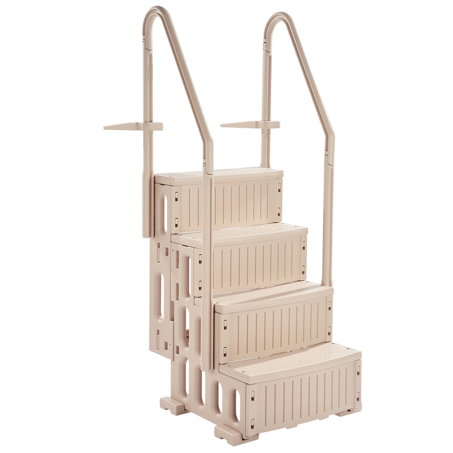VEVOR 4-Step Taupe Robust Pool Ladder of 2 Handrails for 1219.2-1371.6 mm Pools 9