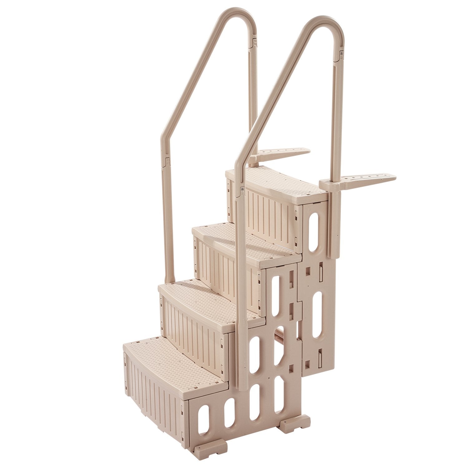 VEVOR 4-Step Taupe Robust Pool Ladder of 2 Handrails for 1219.2-1371.6 mm Pools 10