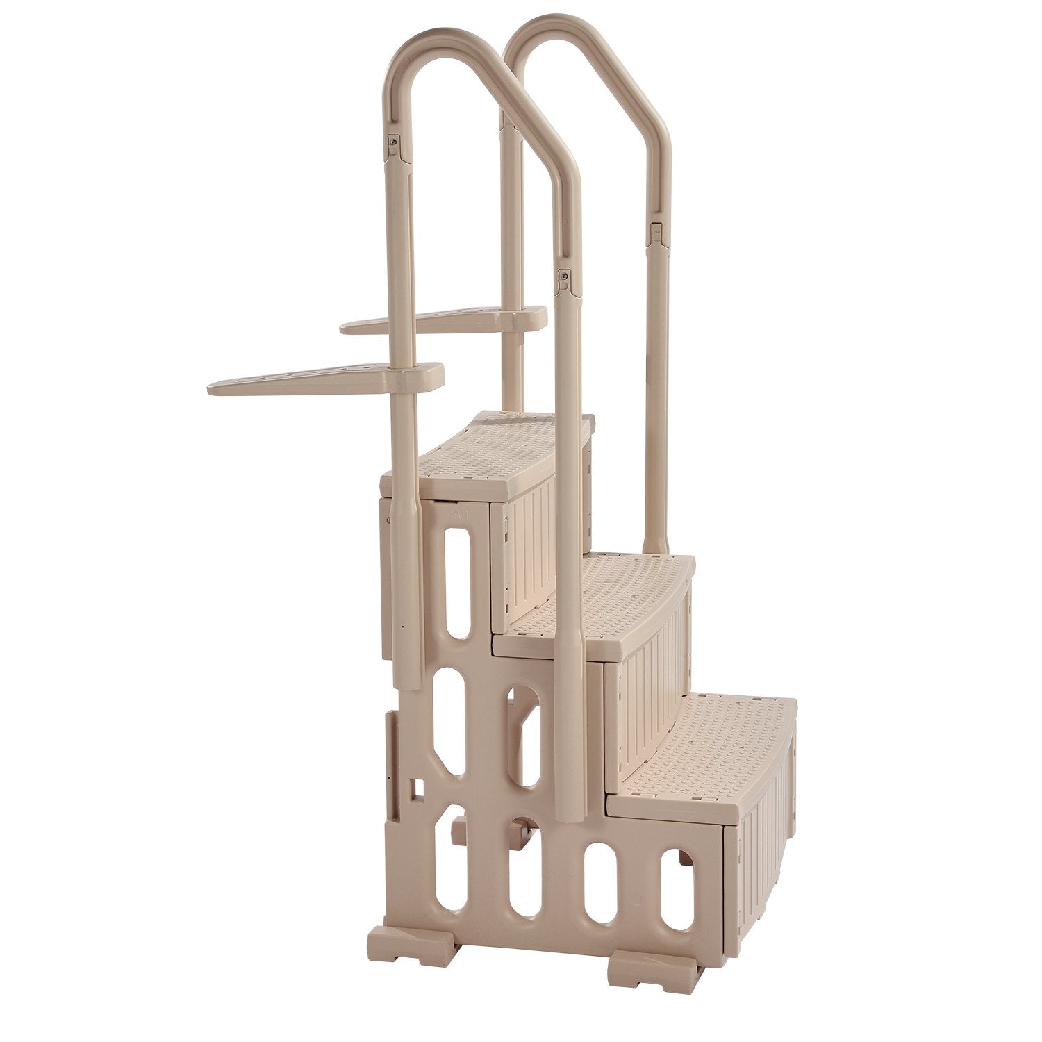 VEVOR 3-Step Taupe Robust Pool Ladder of 2 Handrails for 914.4-1219.2 mm Pools 11
