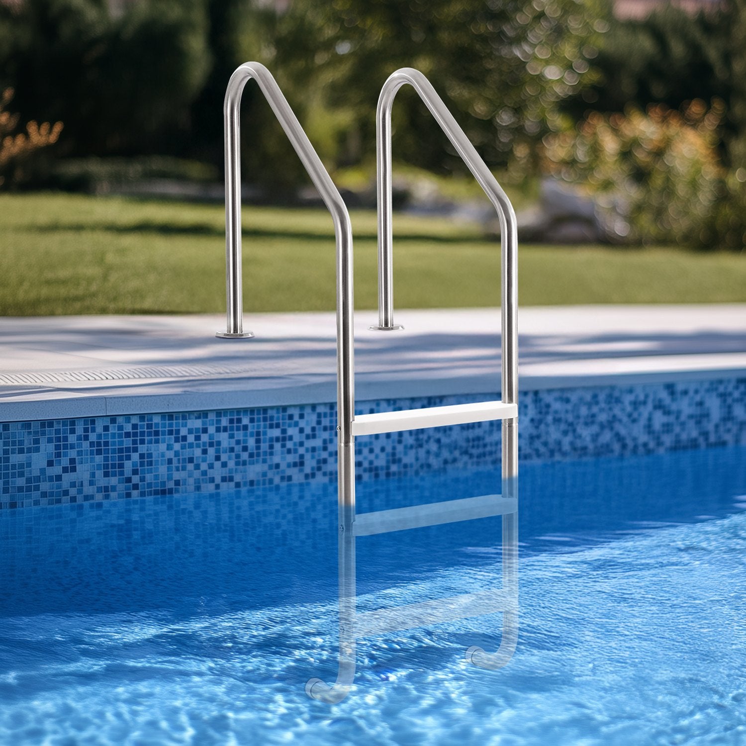 VEVOR Stainless Steel Pool Ladder 3-Step & 2 Handrails for 1219.2-1371.6 mm Pool 8