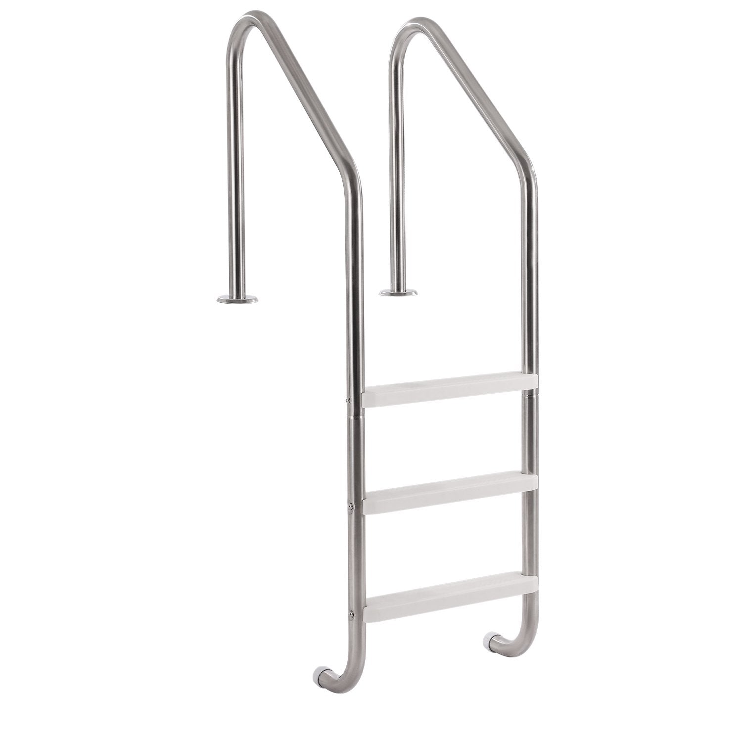 VEVOR Stainless Steel Pool Ladder 3-Step & 2 Handrails for 1219.2-1371.6 mm Pool 9