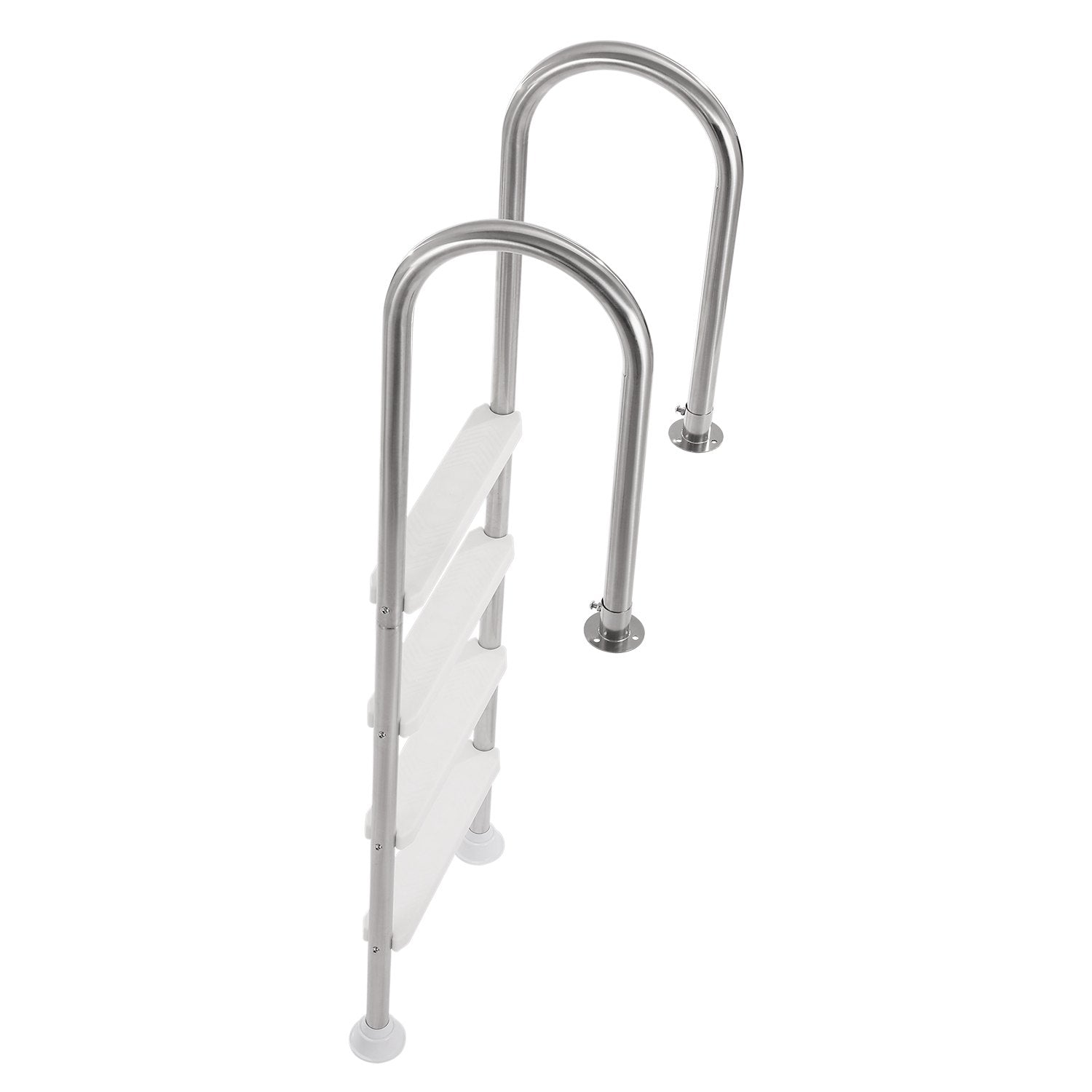 VEVOR 4-Step Stainless Steel Pool Ladder of 2 Handrail for 1371.6 mm Decked Pool 9