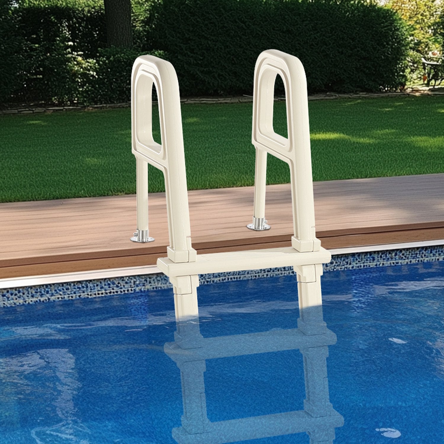 VEVOR 5-Step Inclined Robust Pool Ladder of 2 Handrails for 1219.2-1371.6mm Pool 8