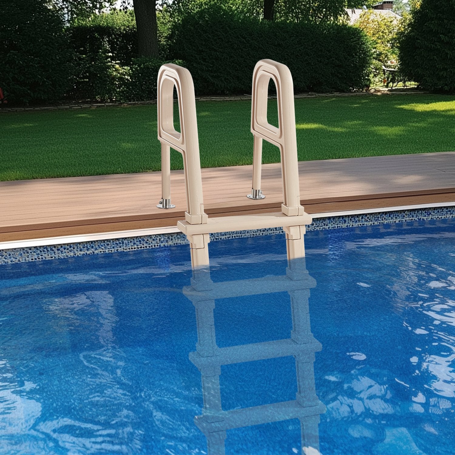 VEVOR 5-Step Inclined Robust Pool Ladder of 2 Handrails for 1219.2-1371.6mm Pool 8