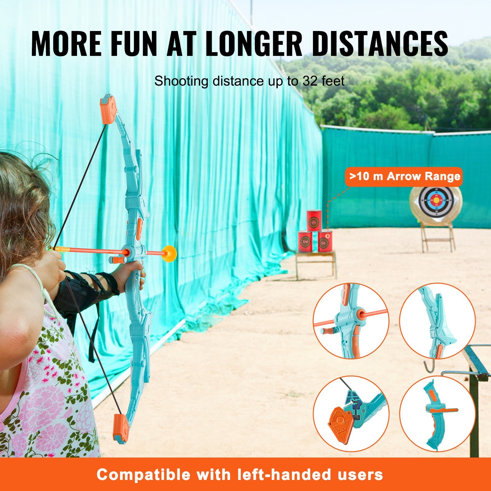 VEVOR Kids Bow and Arrow Set LED Light Up Outdoor Archery Kit Children 10 Arrows 3