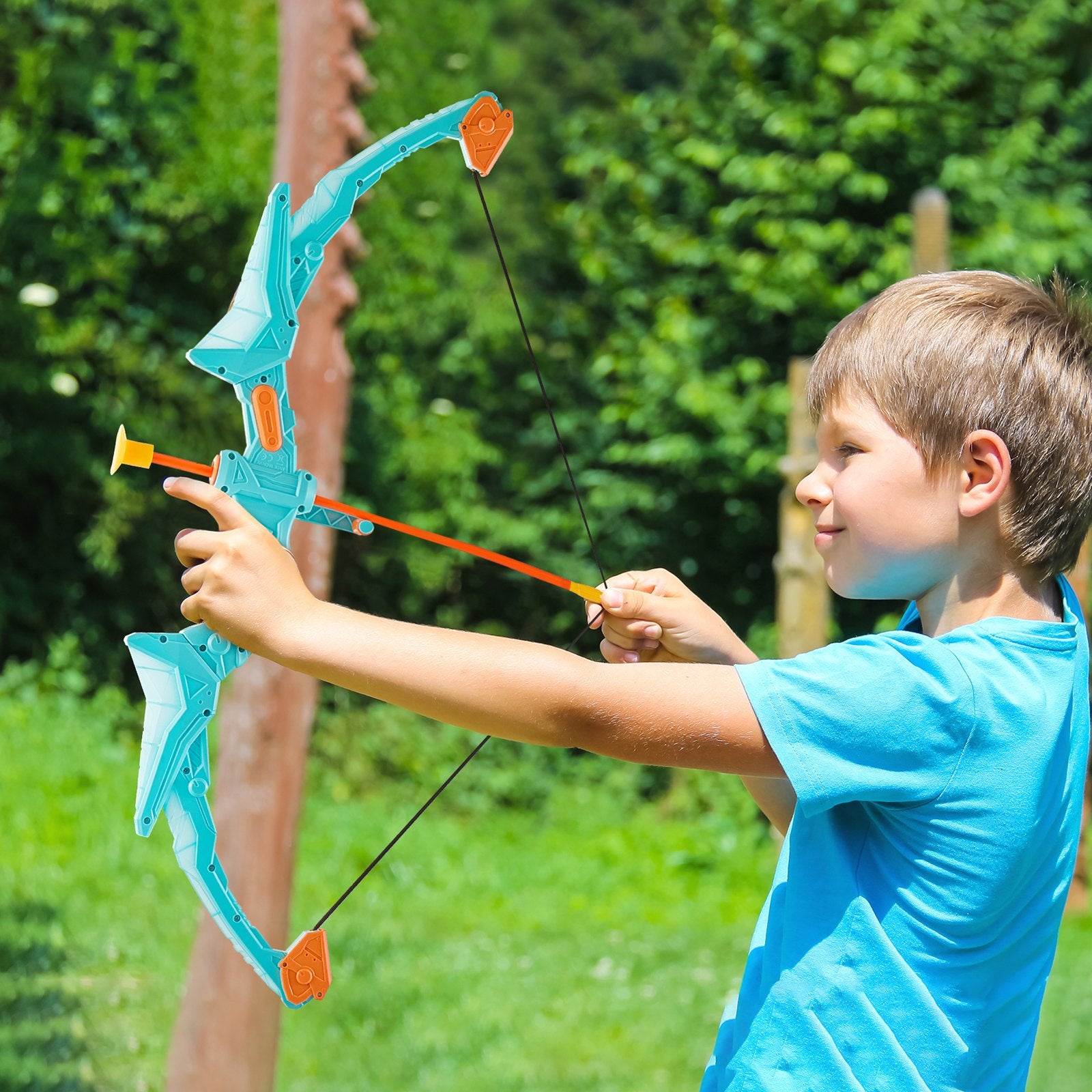 VEVOR Kids Bow and Arrow Set LED Light Up Outdoor Archery Kit Children 10 Arrows 8