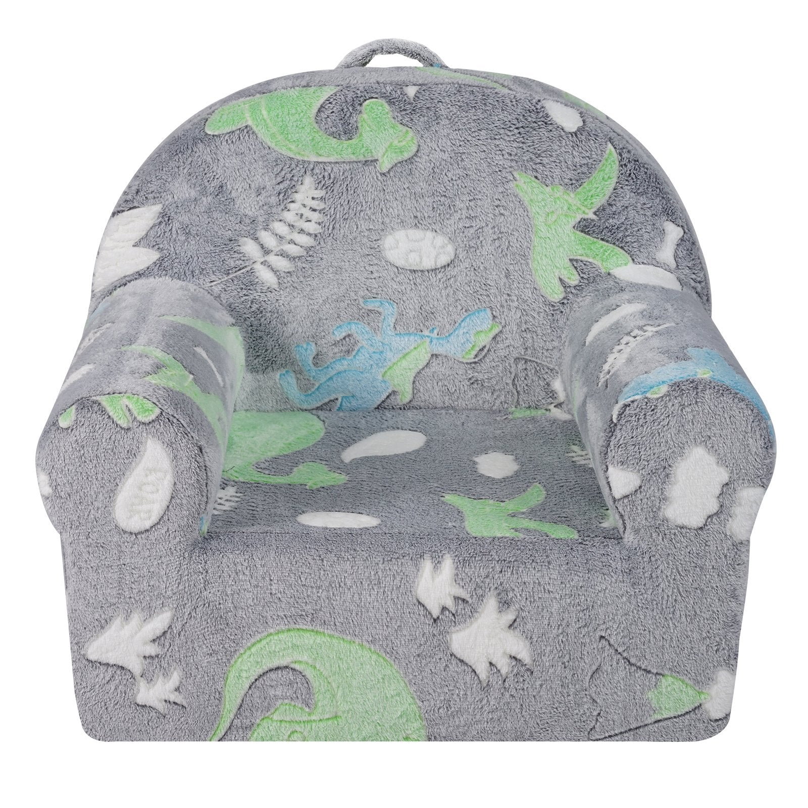 VEVOR Toddler Chair Glow in the Dark Plush Baby Chair Playroom Furniture Grey 11