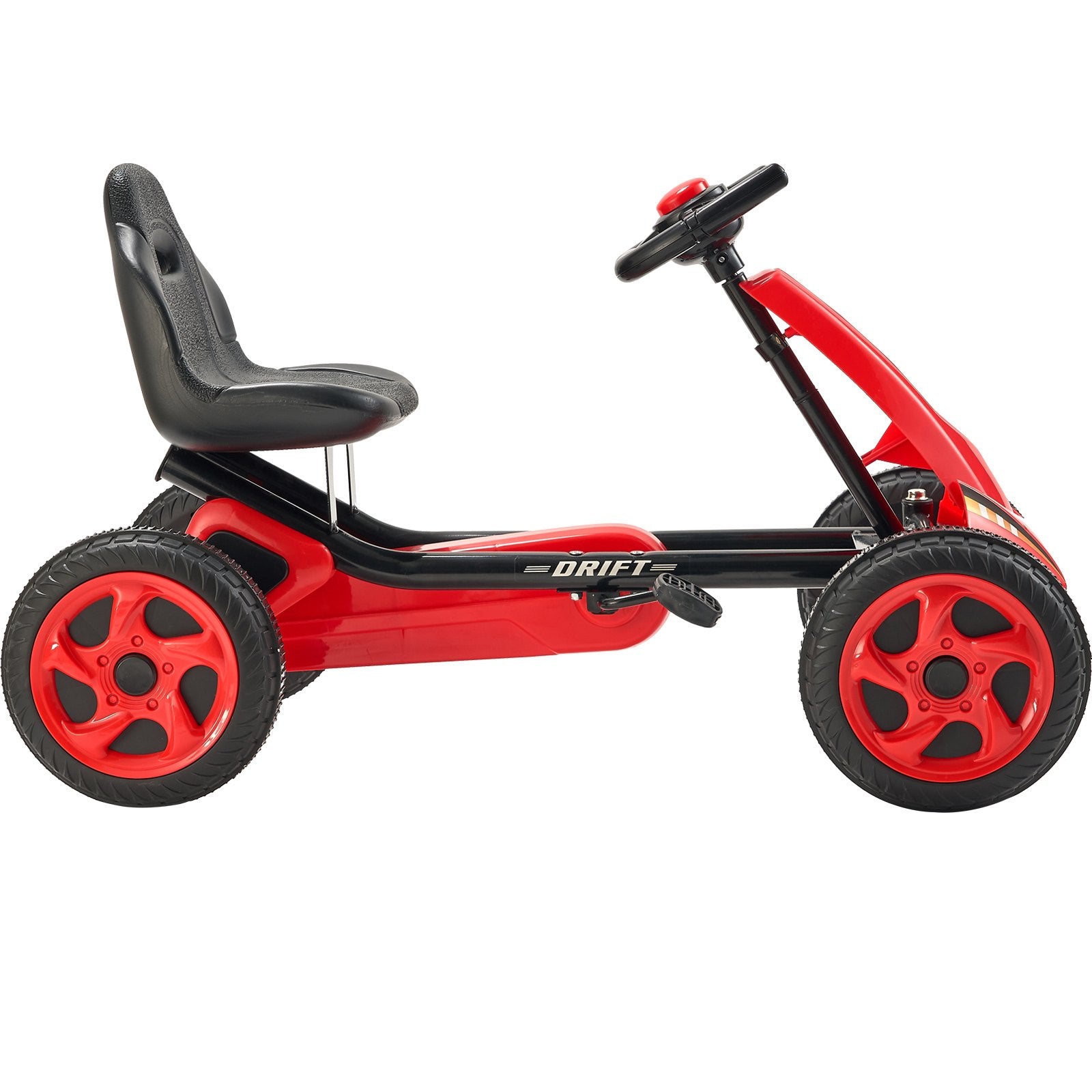VEVOR Go Kart 4 Wheel Pedal Ride On Toy for Kids Ages 3-8 Adjustable Seat Red 10