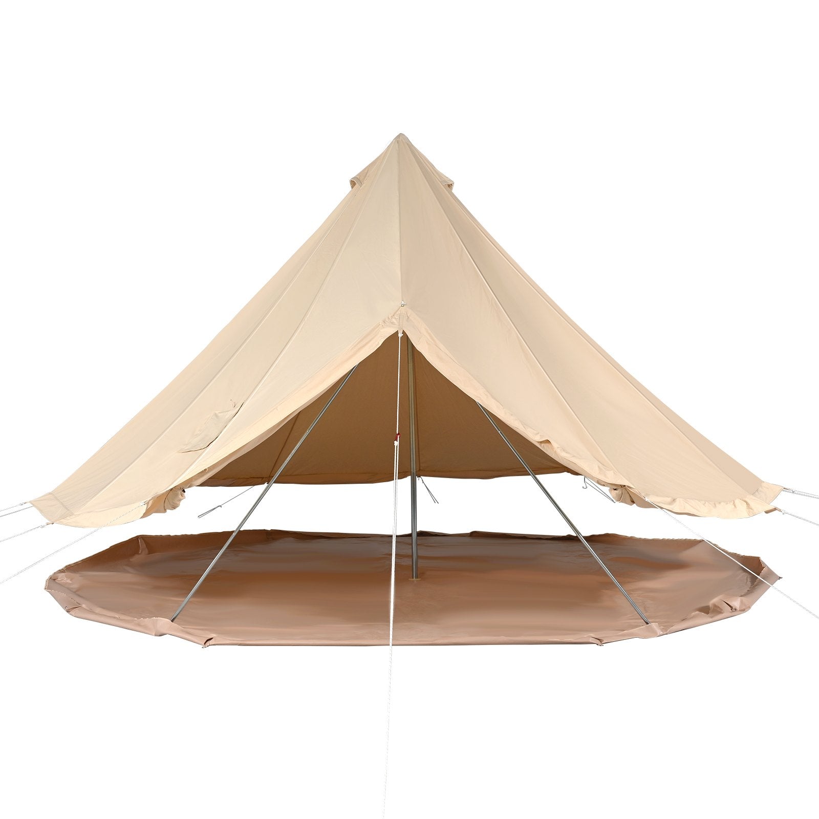 VEVOR Canvas Bell Tent 3m/9.8ft 4-Season Canvas Tent for Camping with Stove Jack 10