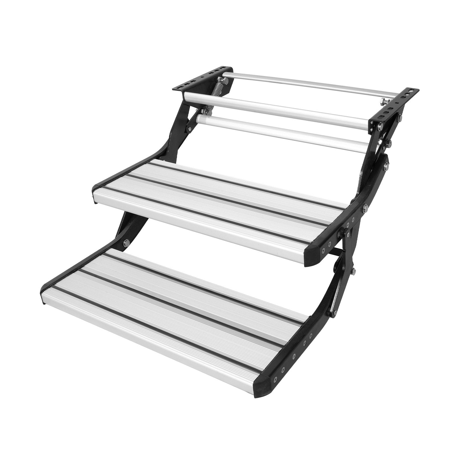 VEVOR RV Steps, 2-Step, Manual Retractable RV Stairs, Foldable, 440 LBS Load Capacity, Aluminum Alloy Steps, Thickened Steel Plate, Non-Slip Steps for Safe Entry and Exit, RV, Trailer, Camper Steps 9