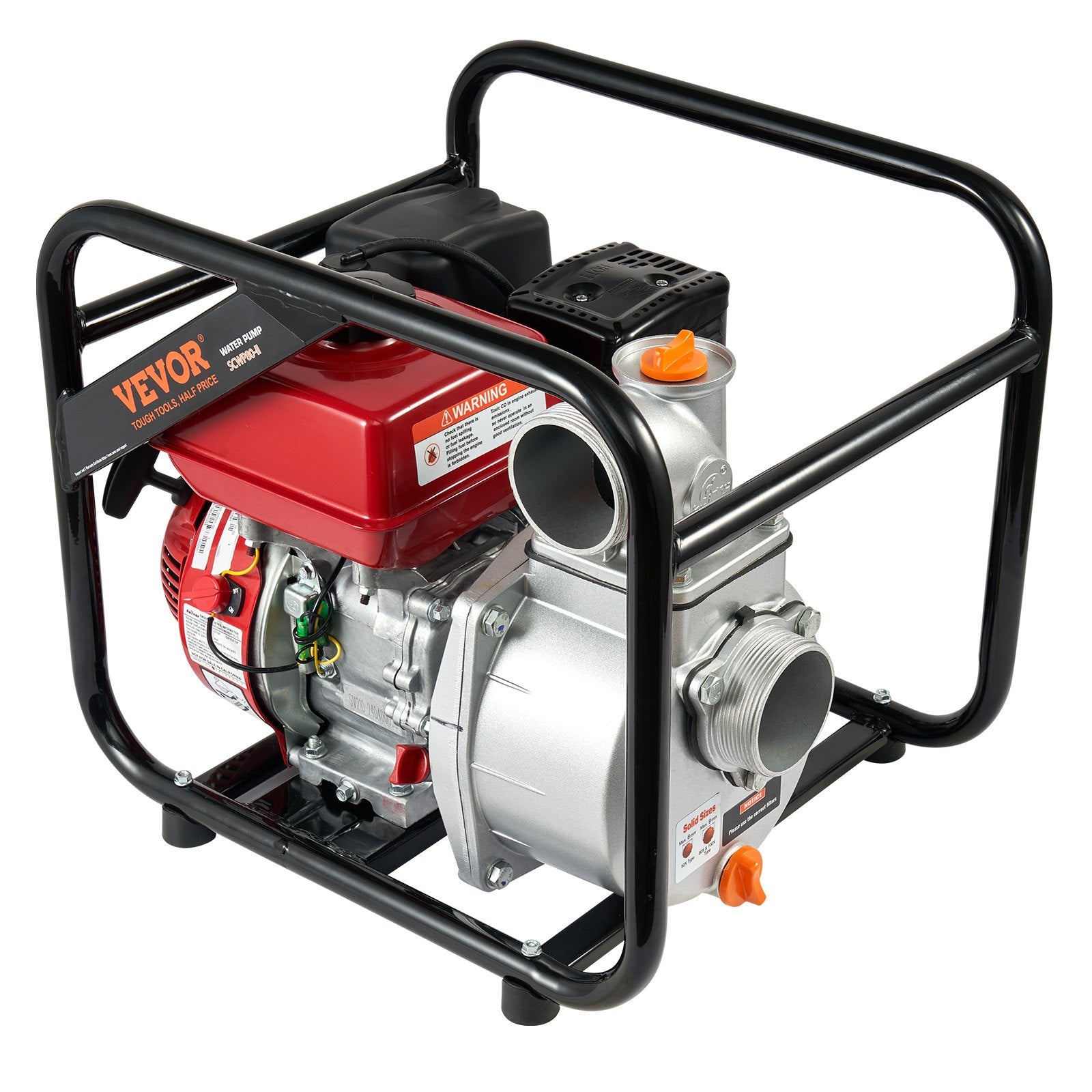 VEVOR Gasoline Engine Water Pump Gas Powered Transfer Pump 80 mm 7HP 4-Stroke 10