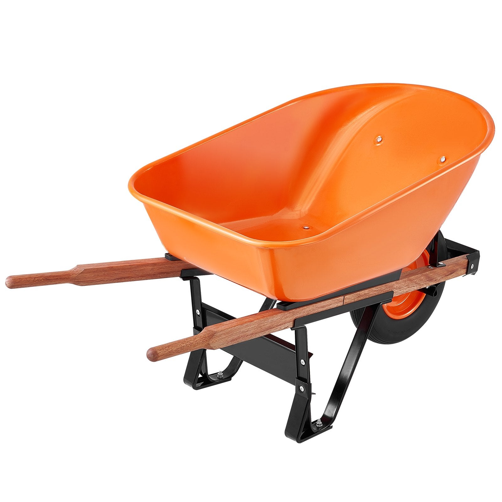 VEVOR Wheelbarrow Cart One Wheel 6 Cu Ft Garden Dump Cart 330 lbs Utility Cart 11