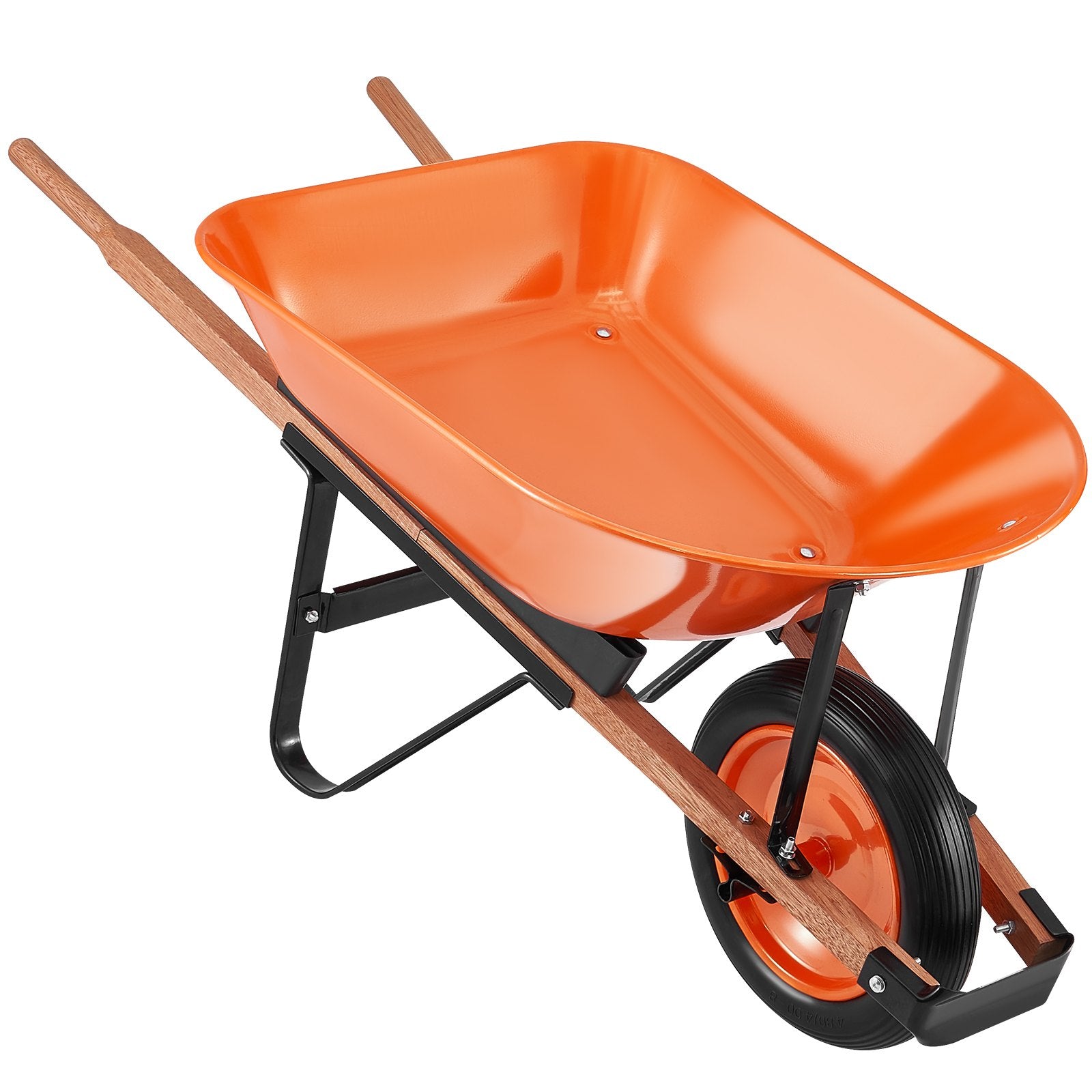 VEVOR Wheelbarrow Cart One Wheel Garden Dump Cart 330 lbs Yard Utility Cart 9