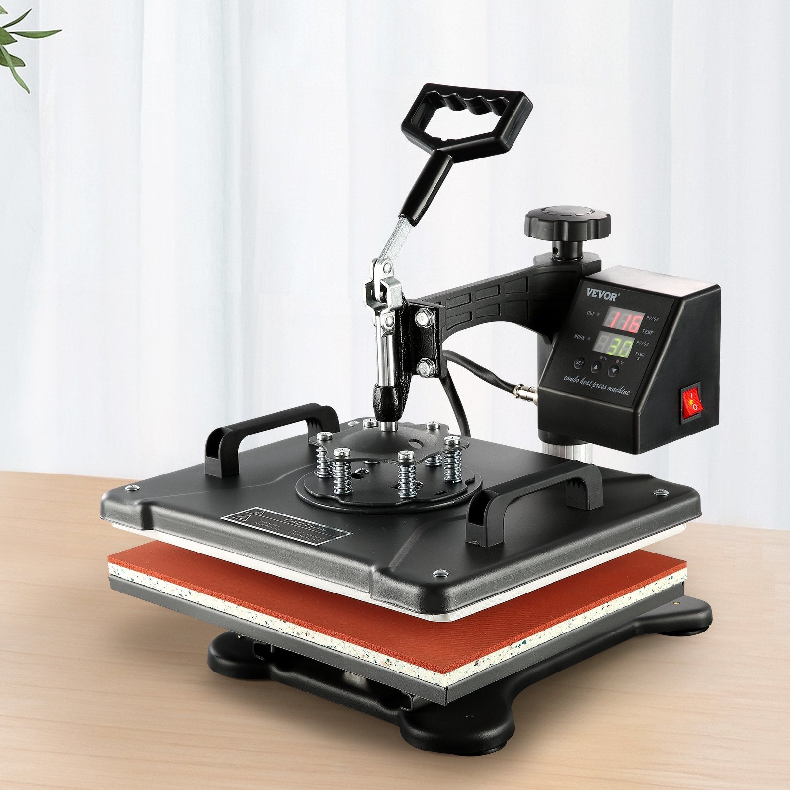 VEVOR 1400W Heat Press Machine 8 In 1 Sublimation Steel Frame Heat Presses with Temperature And Time Control (12X15INCH 8IN1) 7