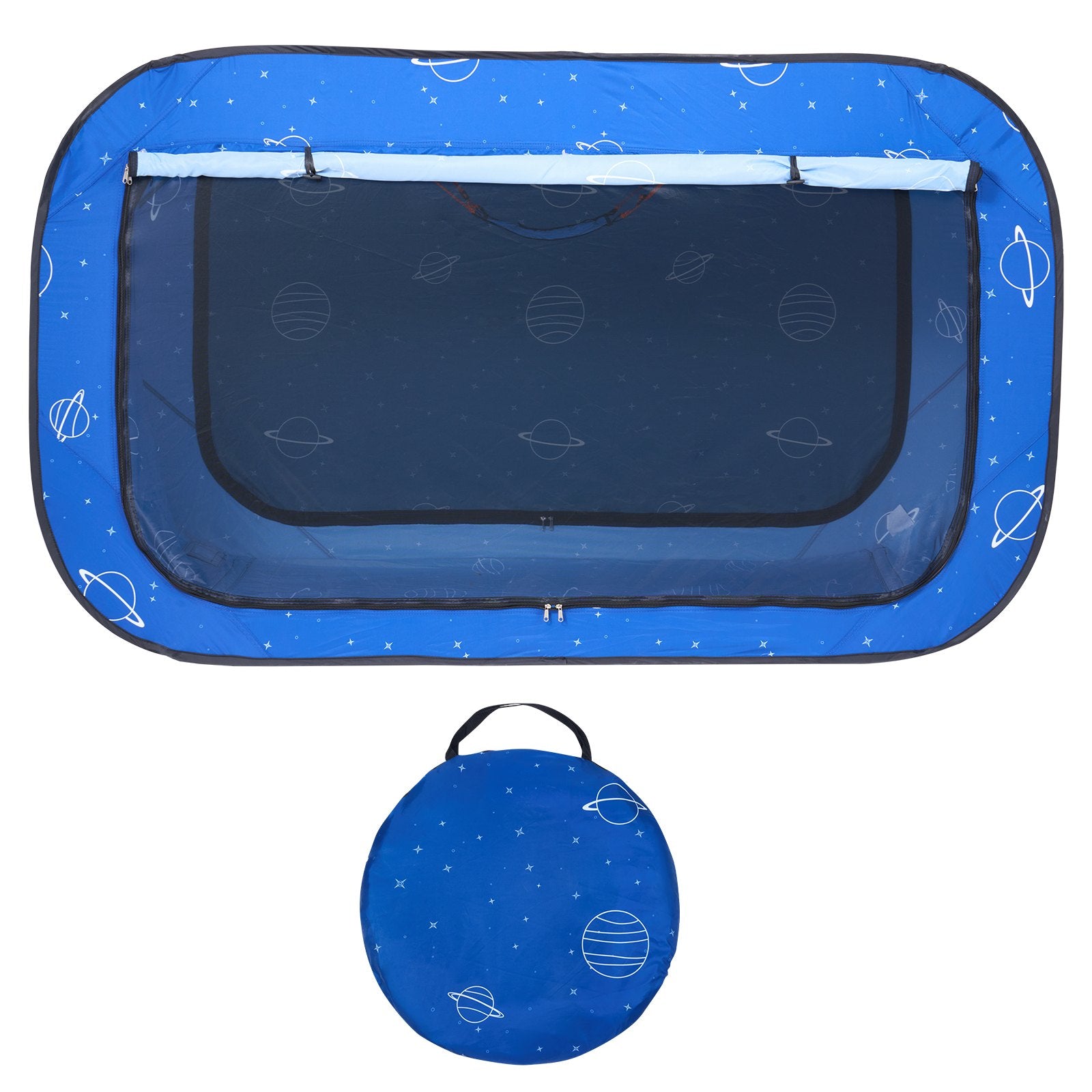 VEVOR Bed Tent, Pongee Fabric, 2 Doors Breathable Dream Tent with 8.5 mm Fiber Poles on Bed Privacy, Full Size Block out Light Sleeping Bed Canopy, Fit for Kids Playhouse and Adults Sleeping Tent 9