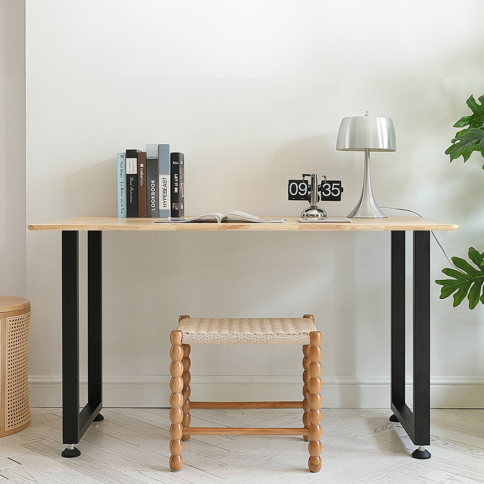 VEVOR 711.2MM Adjustable Furniture Legs, Square Reinforced Steel Office Table legs Set of 2 for DIY, Max Load 453.6KG Heavy Duty Desk Legs, Quick Instalation & Rich Accessories Legs Black 8