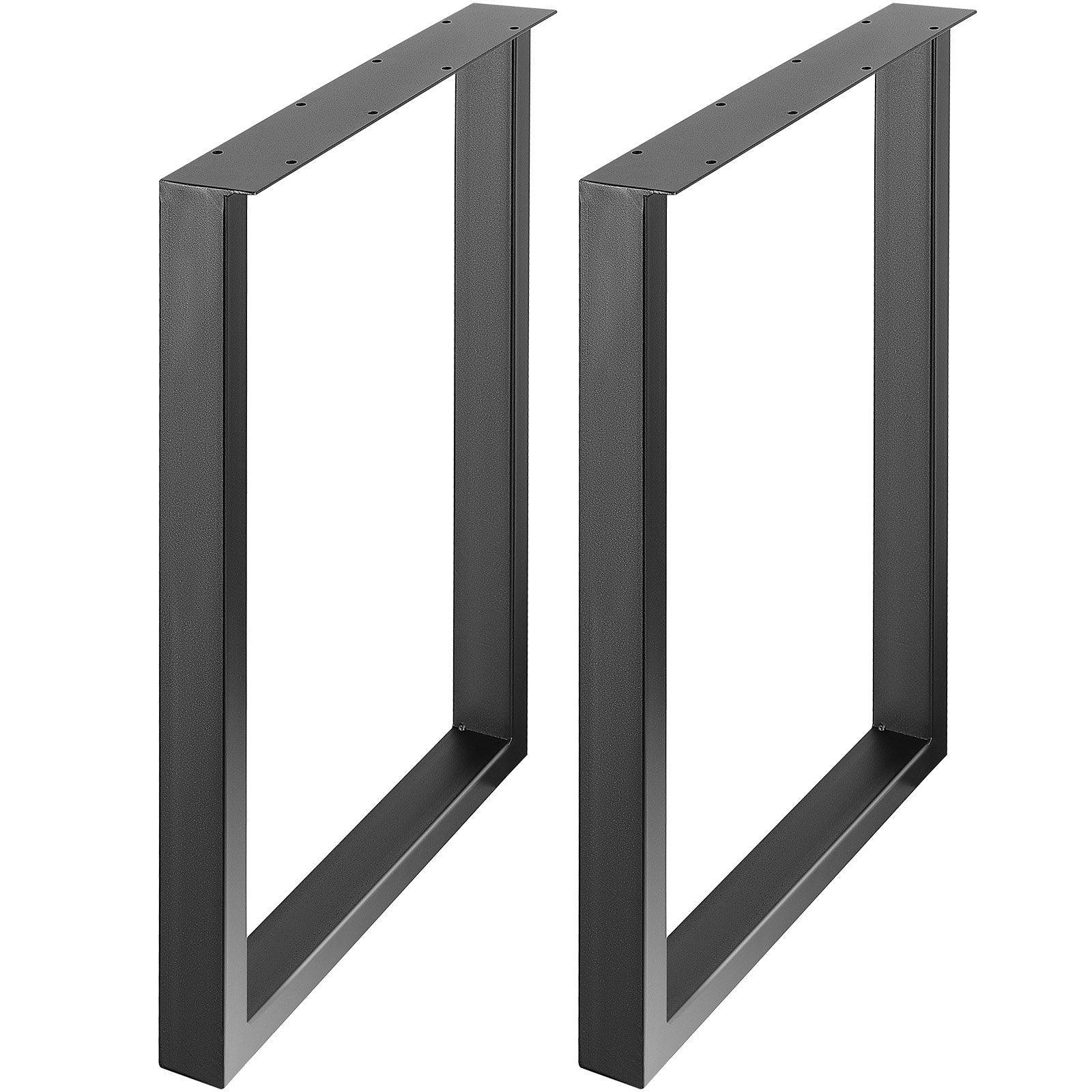 VEVOR 711.2MM Adjustable Furniture Legs, Square Reinforced Steel Office Table legs Set of 2 for DIY, Max Load 453.6KG Heavy Duty Desk Legs, Quick Instalation & Rich Accessories Legs Black 9