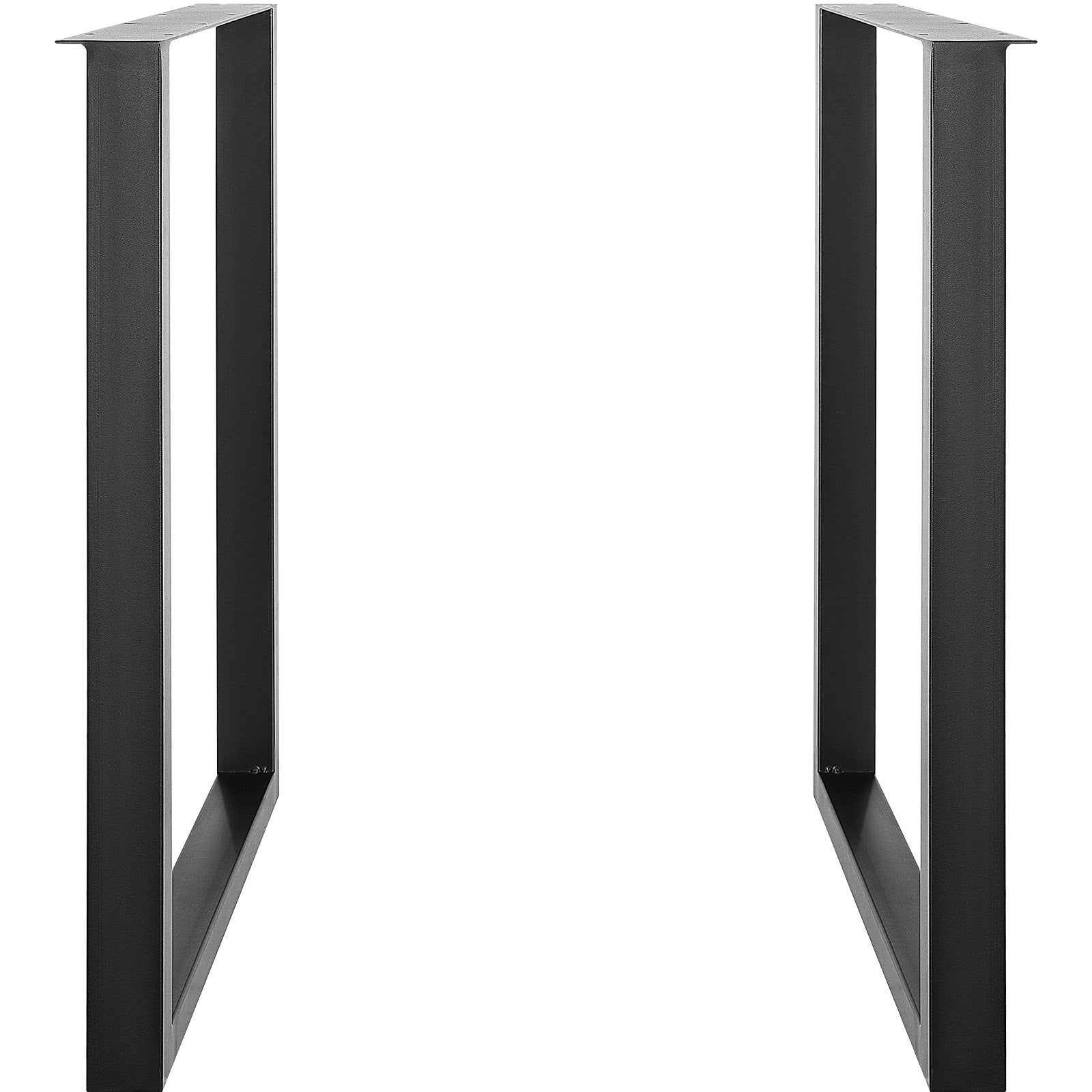 VEVOR 711.2MM Adjustable Furniture Legs, Square Reinforced Steel Office Table legs Set of 2 for DIY, Max Load 453.6KG Heavy Duty Desk Legs, Quick Instalation & Rich Accessories Legs Black 11
