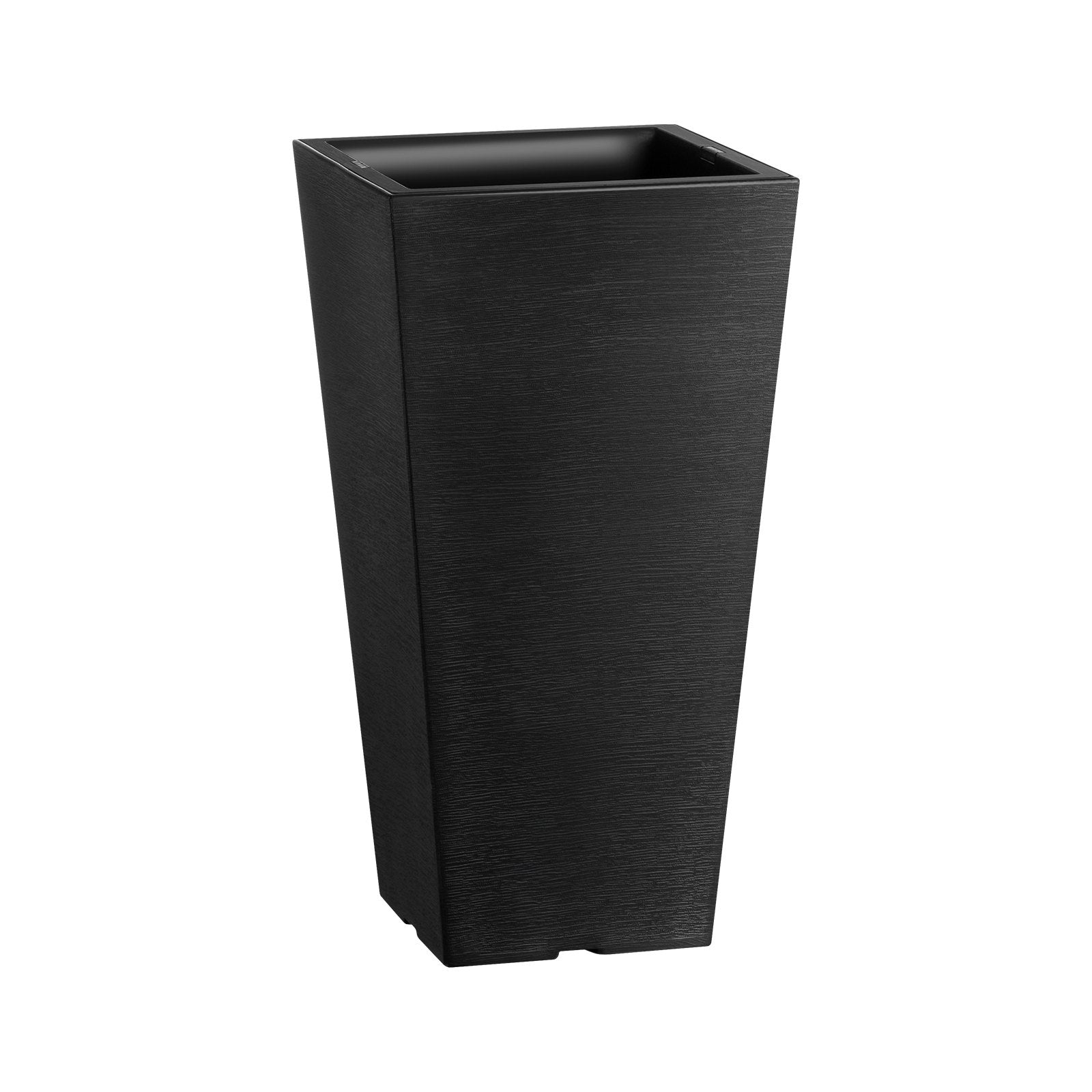 VEVOR Tall Planter, Set of 2 Tall Square Tapered Planters, 57 cm Large Modern Gardening and Flower Plastic Pots, Decorative Tall Black Planter with Drainage Hole, for Porch, Patio, Indoor & Outdoor 9