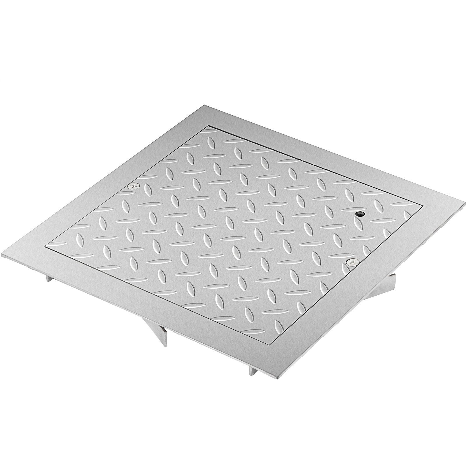 VEVOR Recessed Manhole Cover 11.8\"x11.8\" Clear Opening, Galvanized Steel Drain Cover Overall Size 14.5\"x14.5\", Sealed Square Manhole Cover and Frame, Steel Man Hole Lid Inspection Access for Boat/ 7