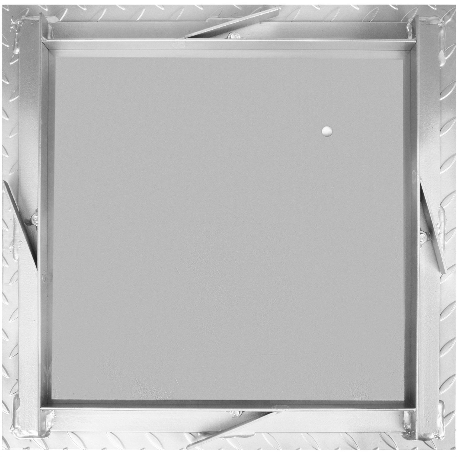 VEVOR Recessed Manhole Cover 60 x 60 cm Clear Opening, Galvanized Steel Drain Cover Overall Size 67 x 67 cm, Sealed Square Manhole Cover and Frame, Steel Man Hole Lid Inspection Access for Boat/ 9