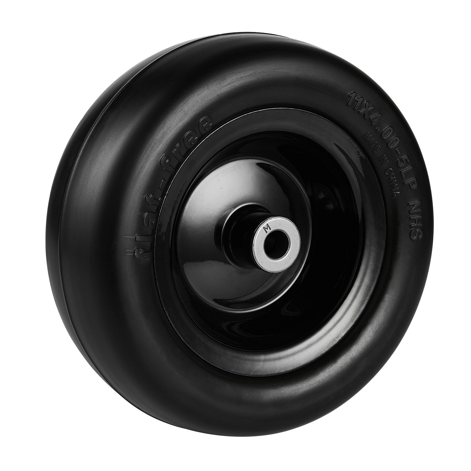 VEVOR Lawn Mower Tires with Rim, 11x4-7" Tubeless Tractor Tires, 2-Pack Tire and Wheel Assemby, Flat-free PU Tire, 3.4" Centered Hub, 3/4" Bushing Size, 20 PCS Adapters for Riding Mowers Lawn Tractors 9