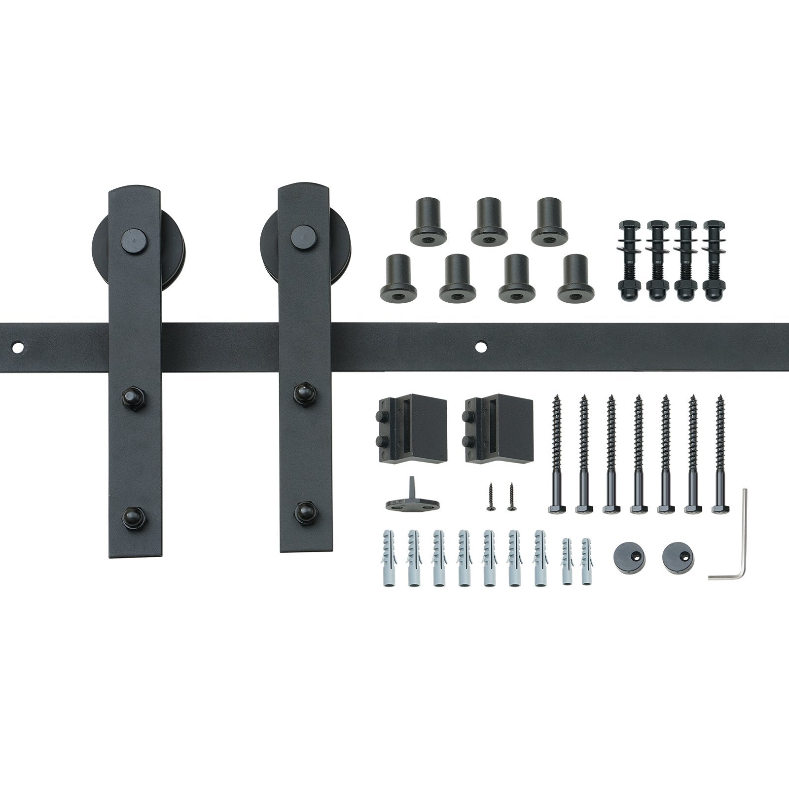 VEVOR 8FT Sliding Barn Door Hardware Closet Track Kit for Single Door I Hanger 11