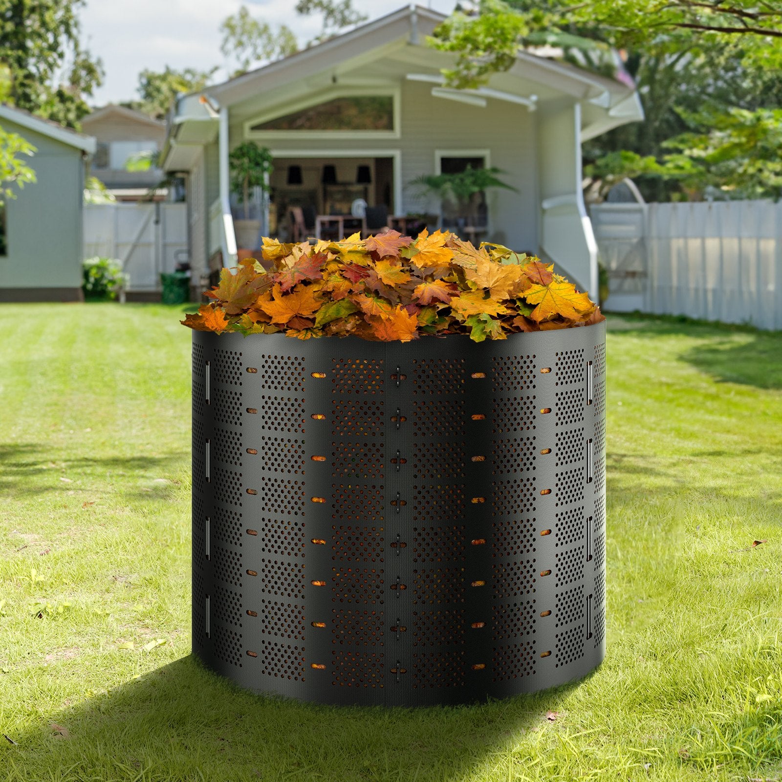 VEVOR Compost Bin 1000 L, Outdoor Expandable Composter, Easy to Setup & Large Capacity Composting Bin, Fast Creation of Fertile Soil 8