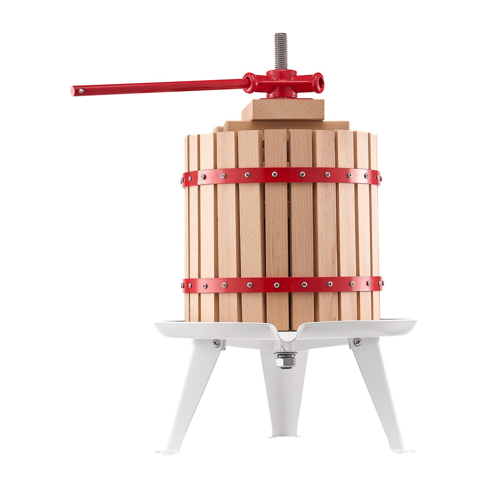 VEVOR Fruit Wine Press Manual Press for Wine Making 3.2 Gal/12L Wood Basket 11