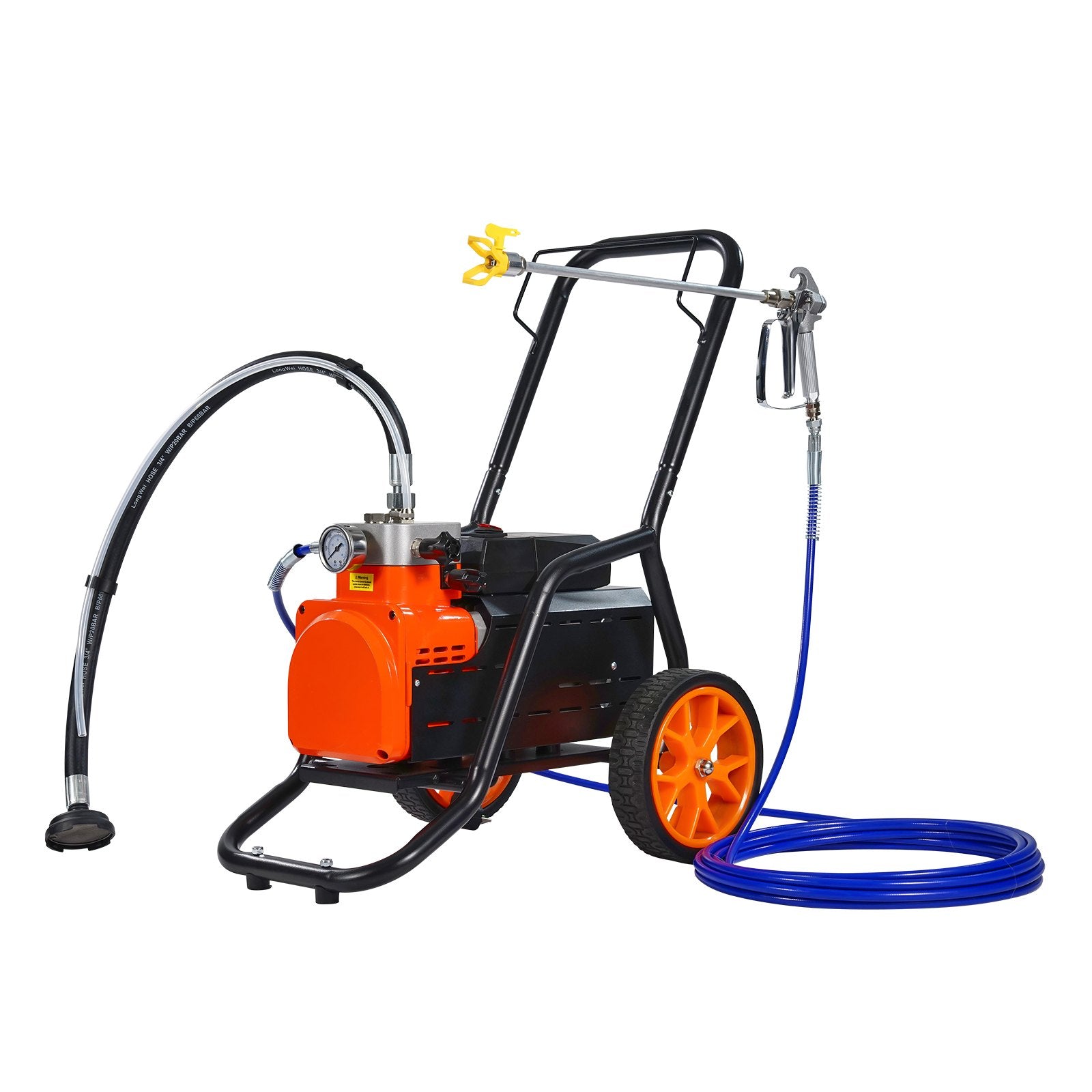 VEVOR Cart Airless Paint Sprayer Diaphragm Paint Airless Sprayer 1700W Electric 6