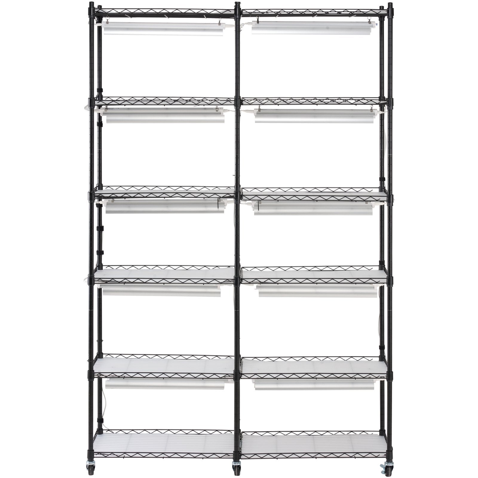 VEVOR Plant Stand with Grow Light 6 Tiers 200W 59.1" Indoor Plant Grow Shelf 10