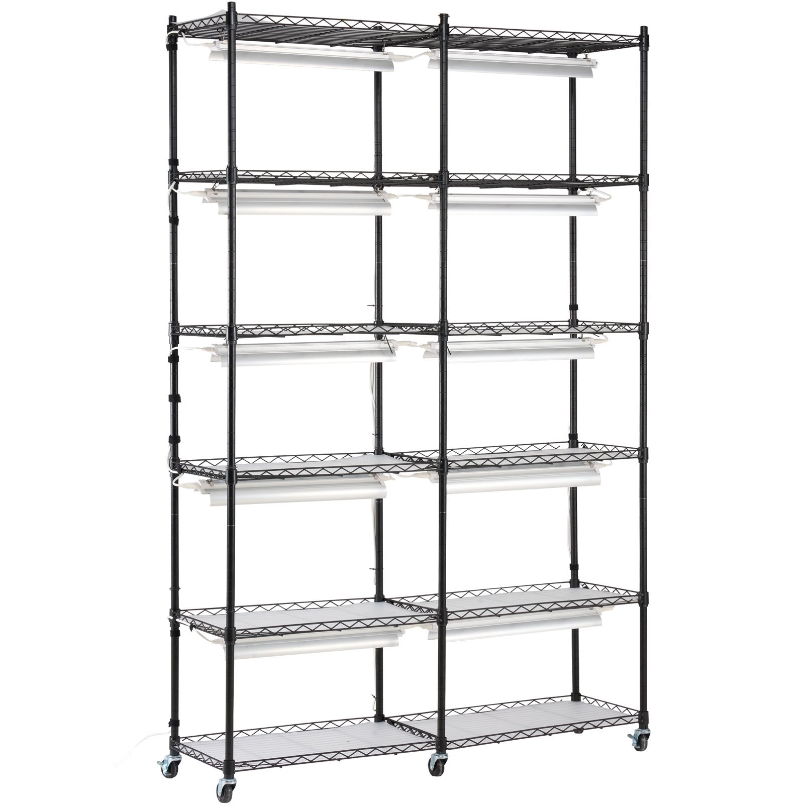 VEVOR Plant Stand with Grow Light 6 Tiers 200W 59.1" Indoor Plant Grow Shelf 11