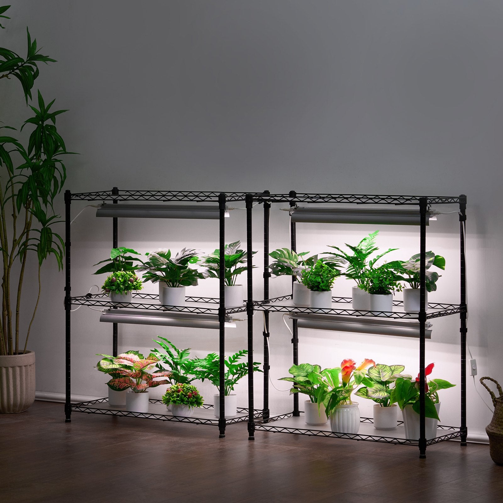 VEVOR DIY Plant Stand with Grow Lights 6 Tiers 192W 70.9" Tall Plant Grow Shelf 8
