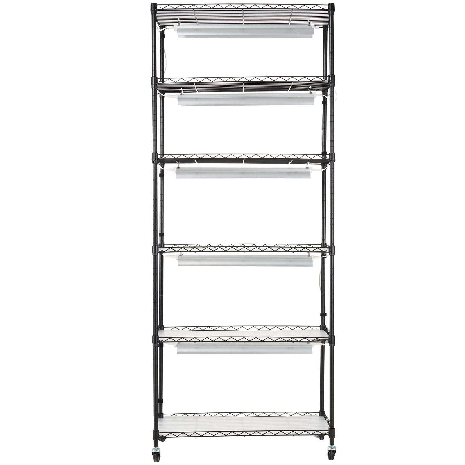 VEVOR DIY Plant Stand with Grow Lights 6 Tiers 192W 70.9" Tall Plant Grow Shelf 10