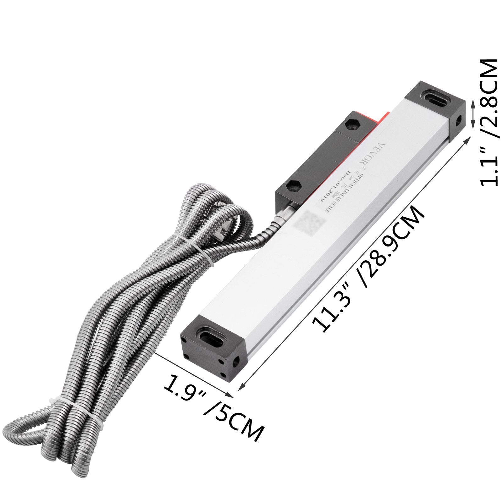 VEVOR Lathe Linear Scale 150 mm Linear Glass Scale, High Accuracy 0.0002" Optical Length, Precision Linear Scale, Aluminum Body for Drilling, Grinding, Mill Milling Lathe machine with Accessories 8