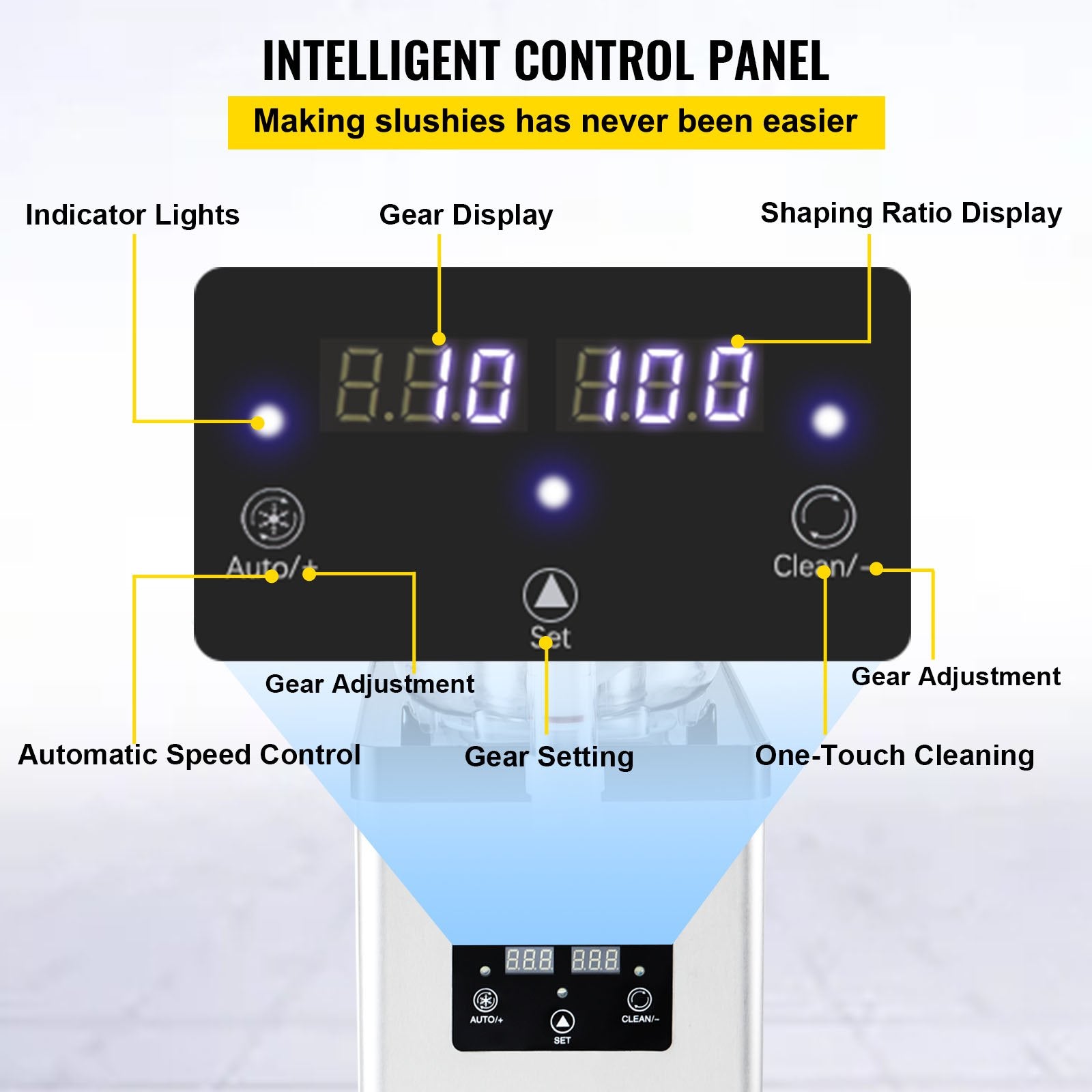 VEVOR Commercial Slush Machine Frozen Drink Slushy Making Machine 6L/1.6 Gallons 5