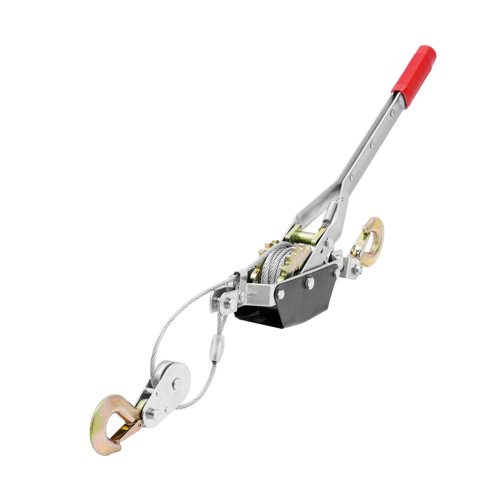 VEVOR Power Puller Come Along Winch 2 Ton 4409 lbs Heavy Duty Pull Hoist 2 Hooks 10